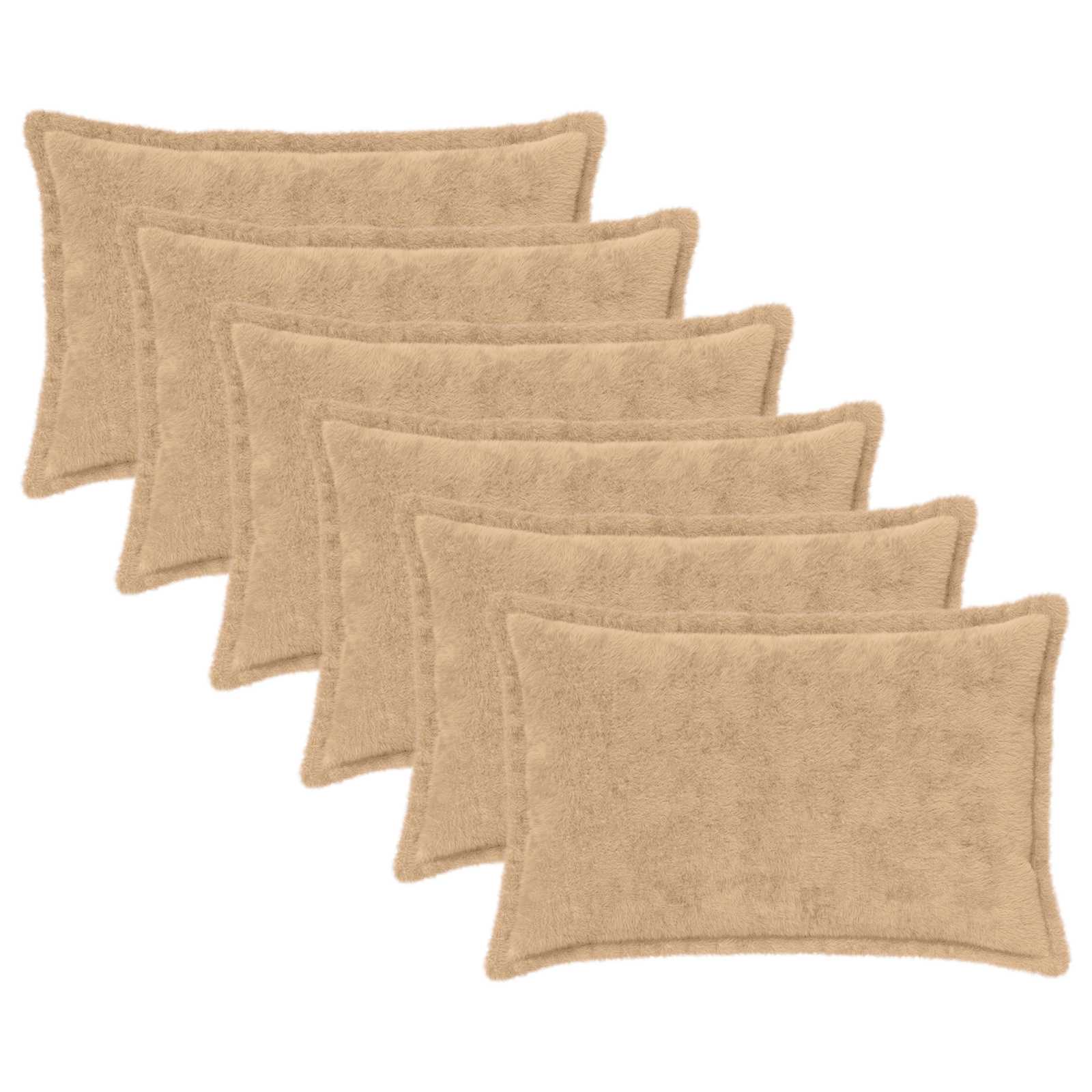Federa 6 pz HOUTEN Crema 50 x 75 cm Pelliccia di Coniglio Finta