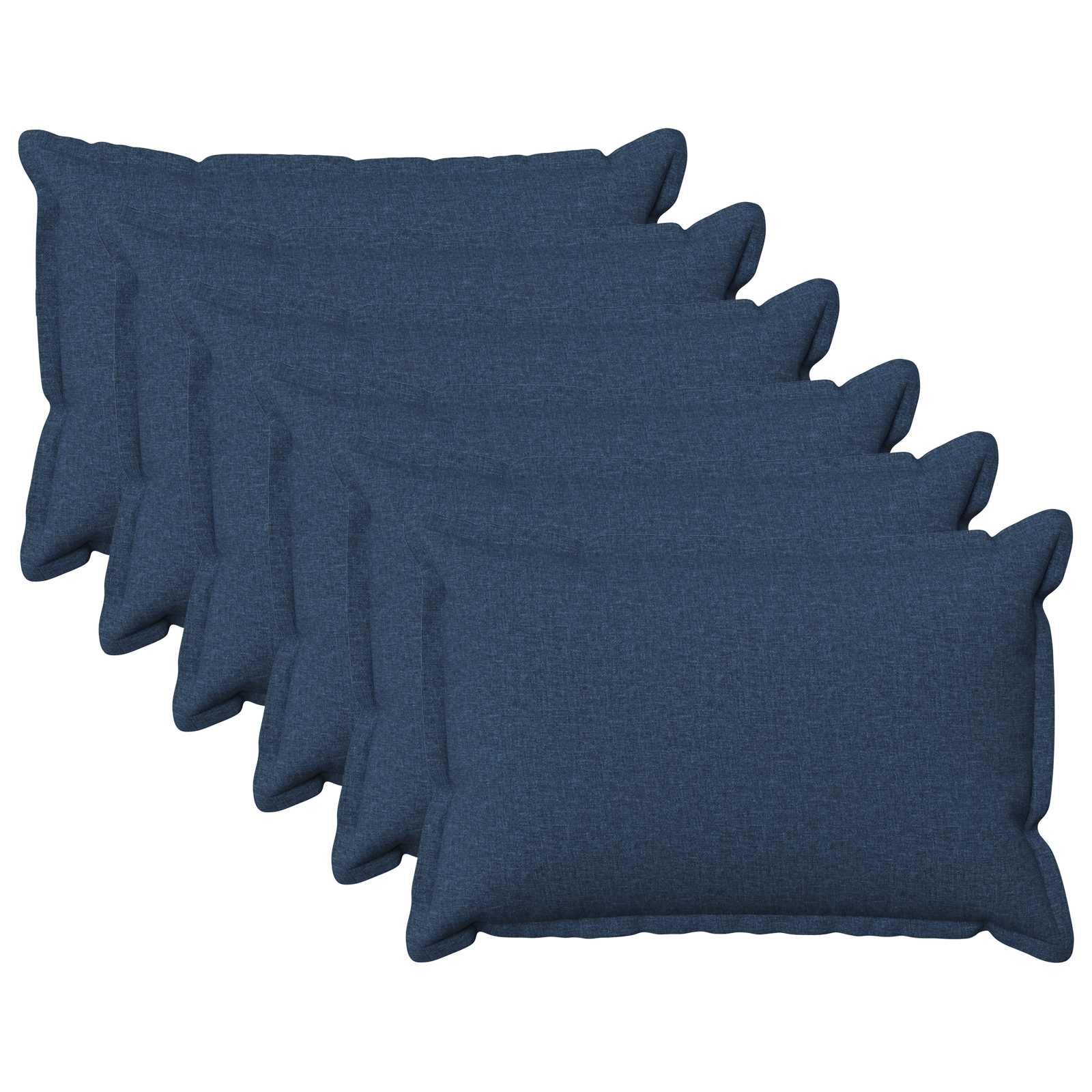 Federa 6 pcs HOUTEN Blu 50 x 80 cm Lino