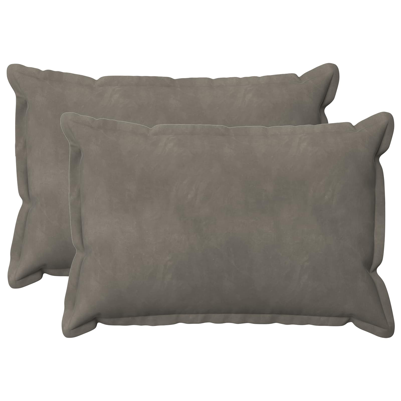 Federa 2 pcs HOUTEN Grigio Chiaro 50 x 80 cm Velluto