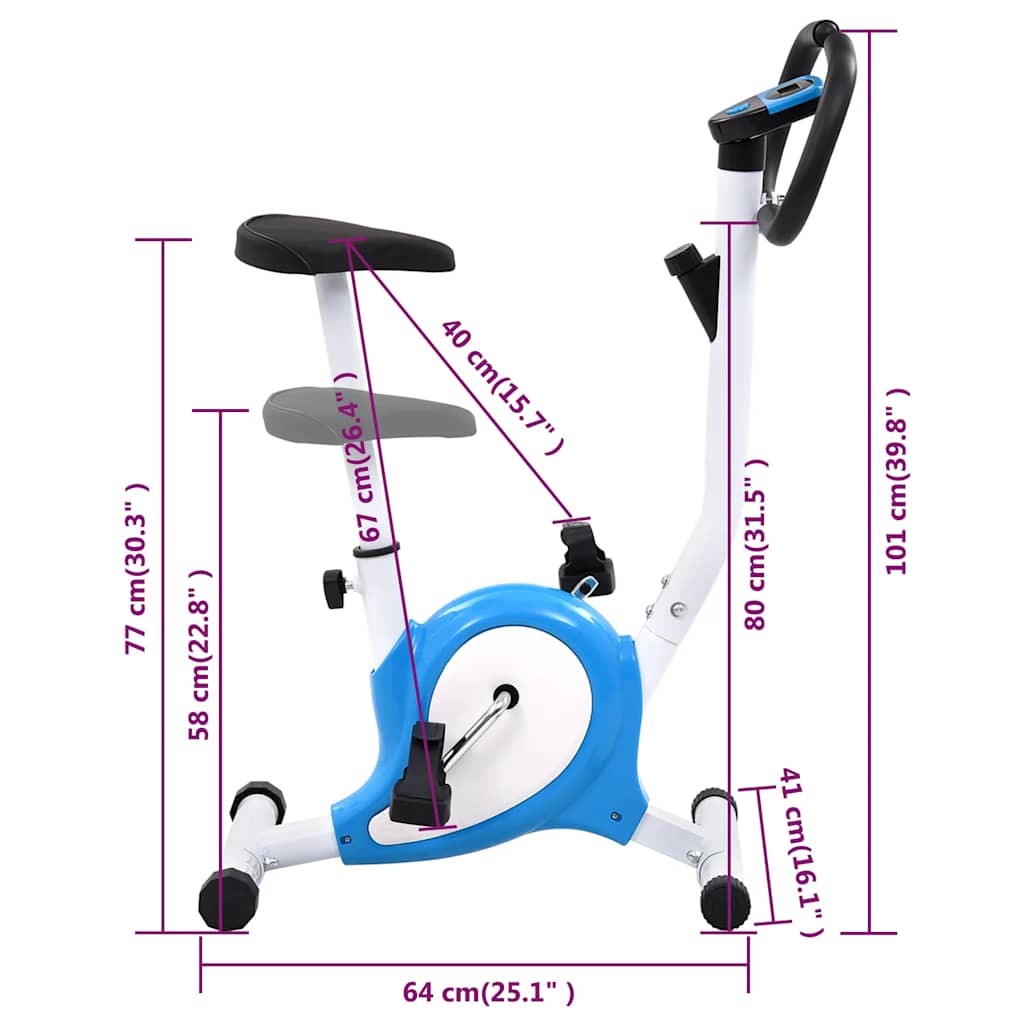 Cyclette Ellittica con Cinghia di Resistenza Blu