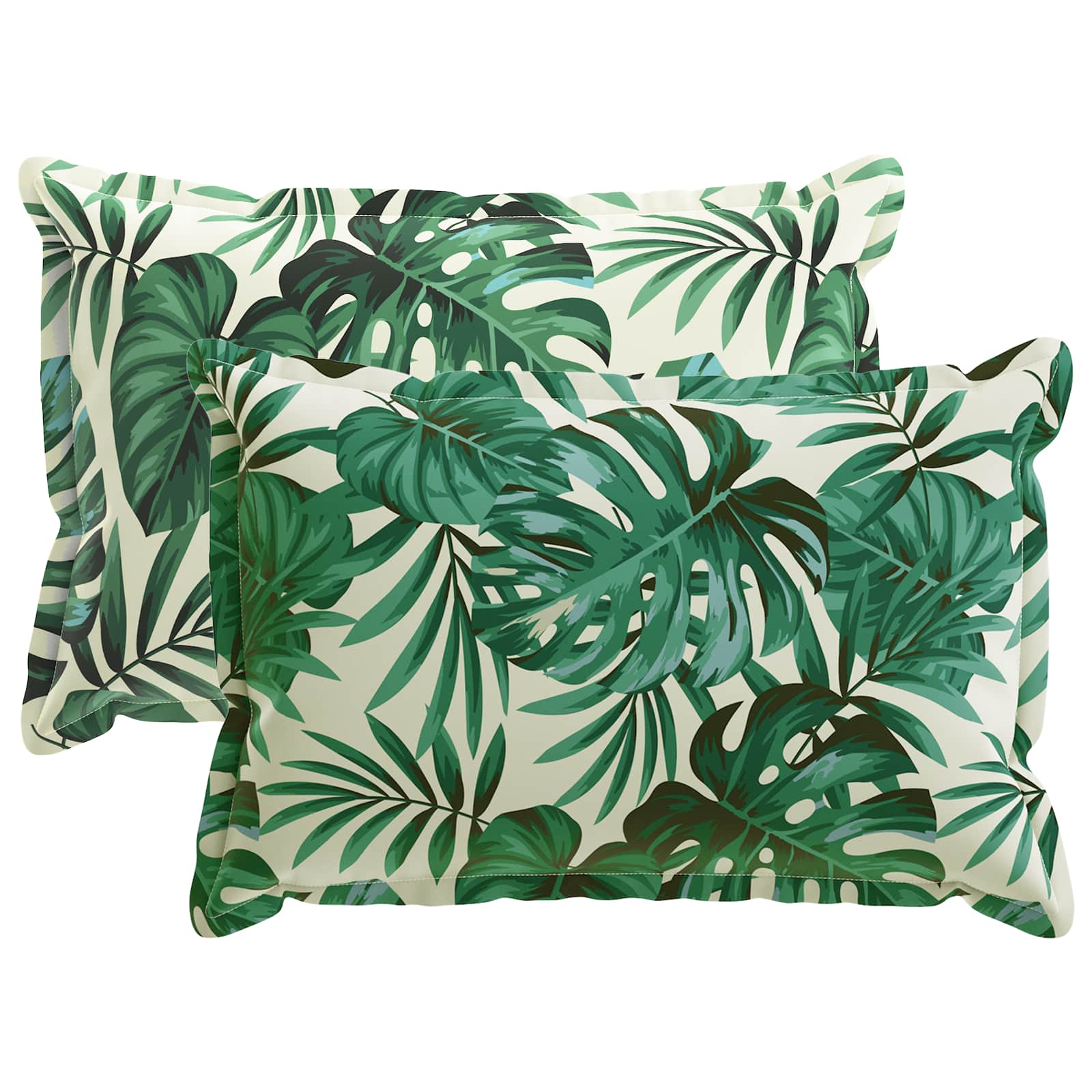 Federa 2 pz HOUTEN Motivo a Foglie 50 x 80 cm Poliestere