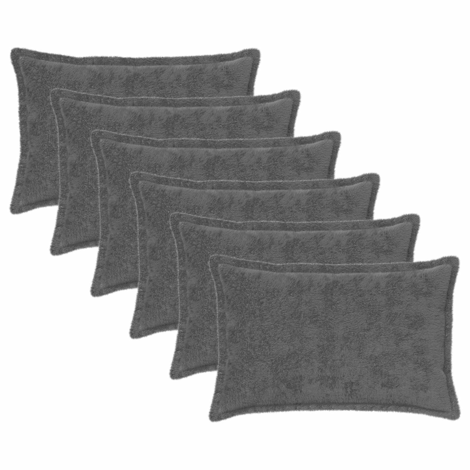 Federa 6 pz HOUTEN Grigio Scuro 50 x 80 cm