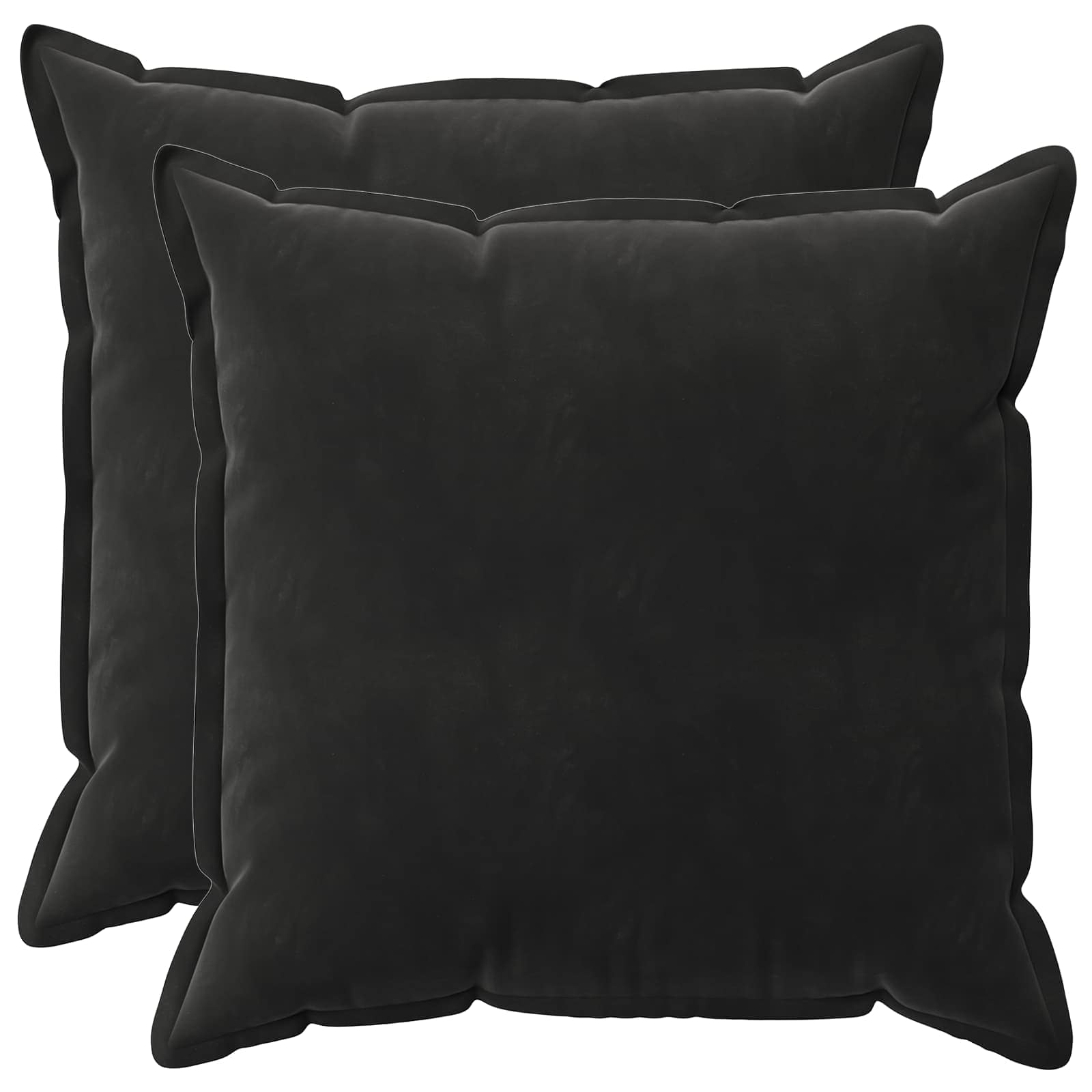 Federa 2 pcs HOUTEN Nero 55 x 55 cm Velluto