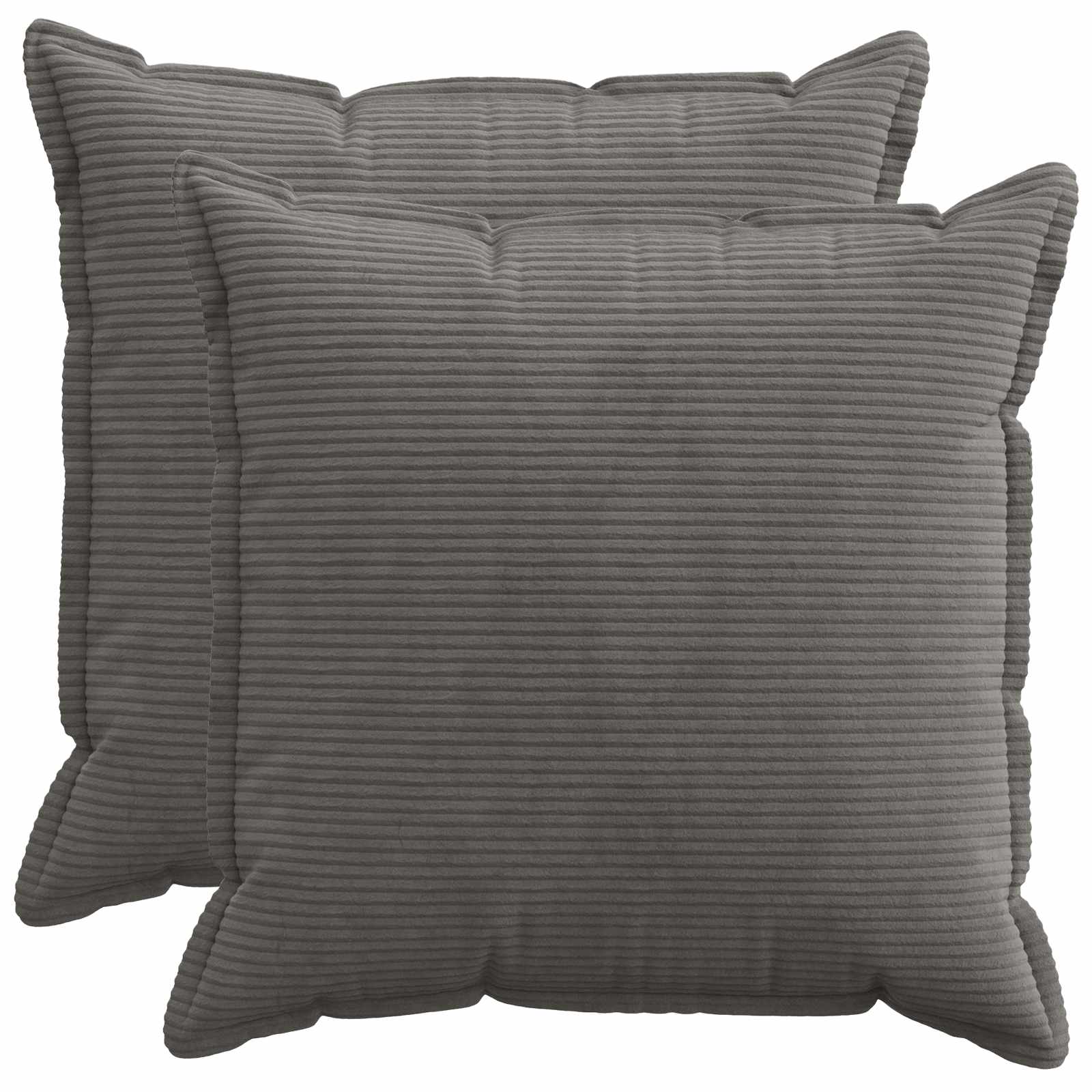 Federa 2 pz HOUTEN Grigio Scuro 55 x 55 cm corduroy