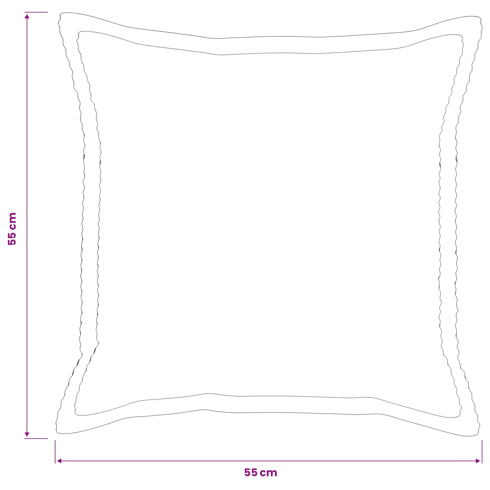 Federa 2 pz HOUTEN Tortora 55 x 55 cm corduroy