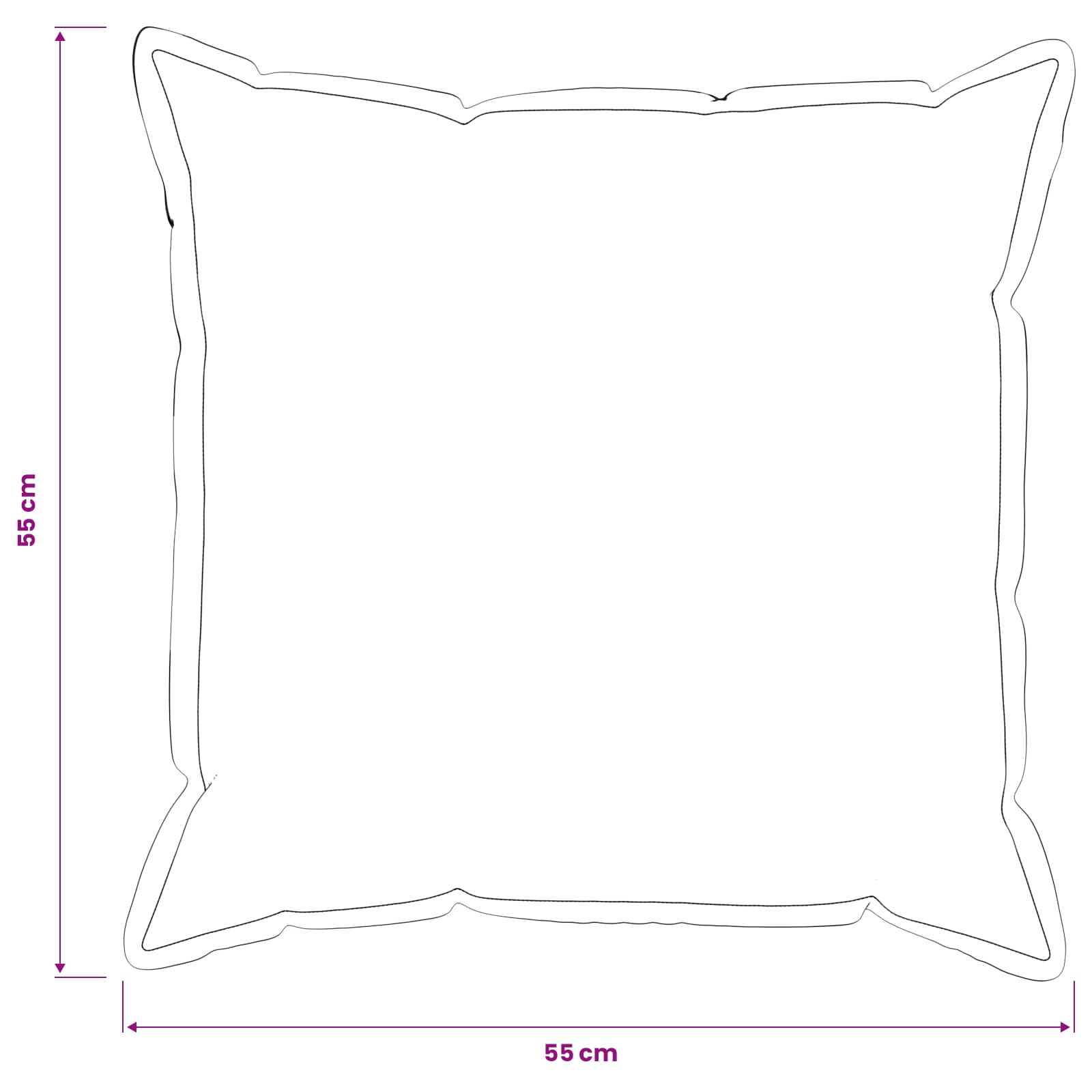Federa 2 pcs HOUTEN Nero 55 x 55 cm Bouclé