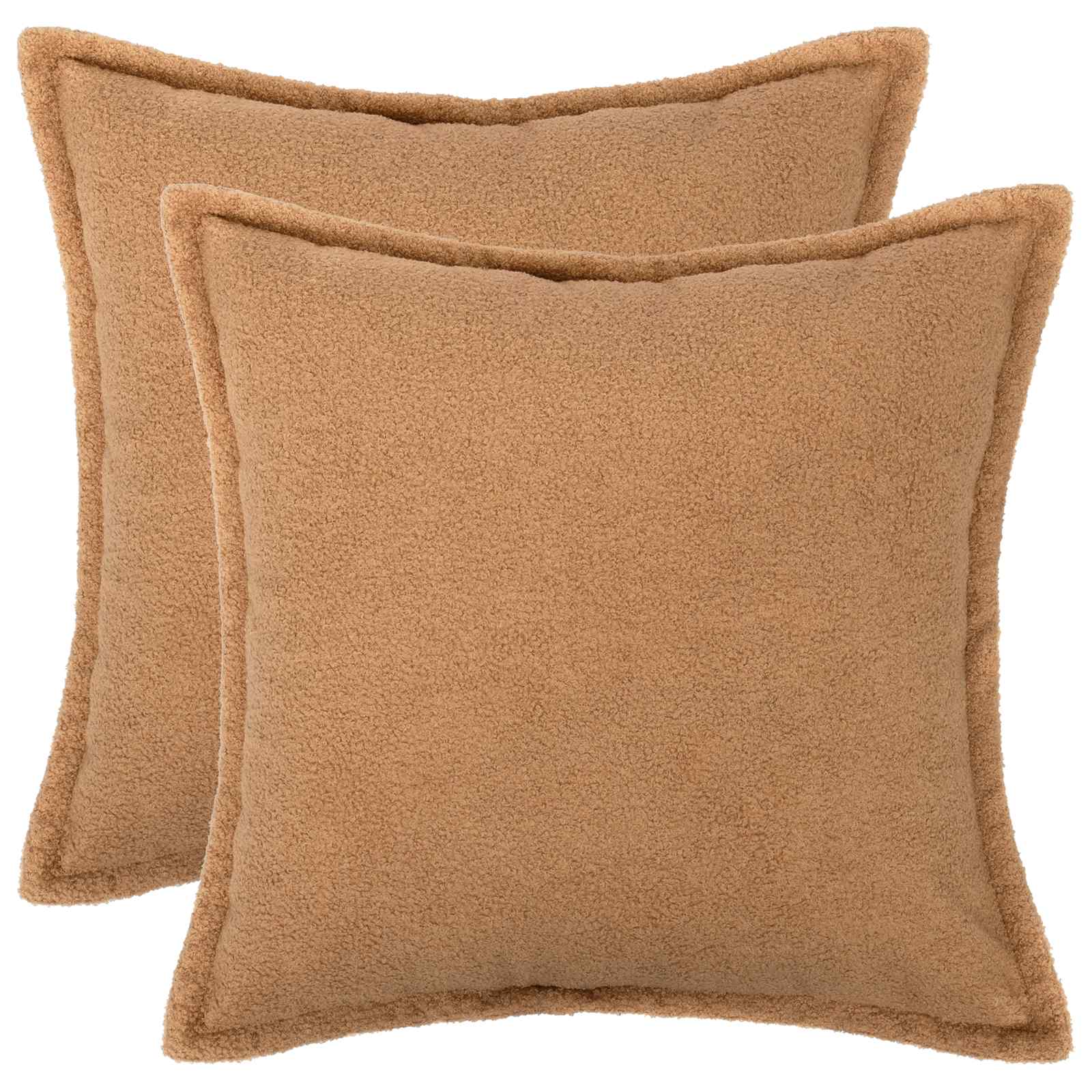 Federa 2 pcs HOUTEN Beige 55 x 55 cm Bouclé