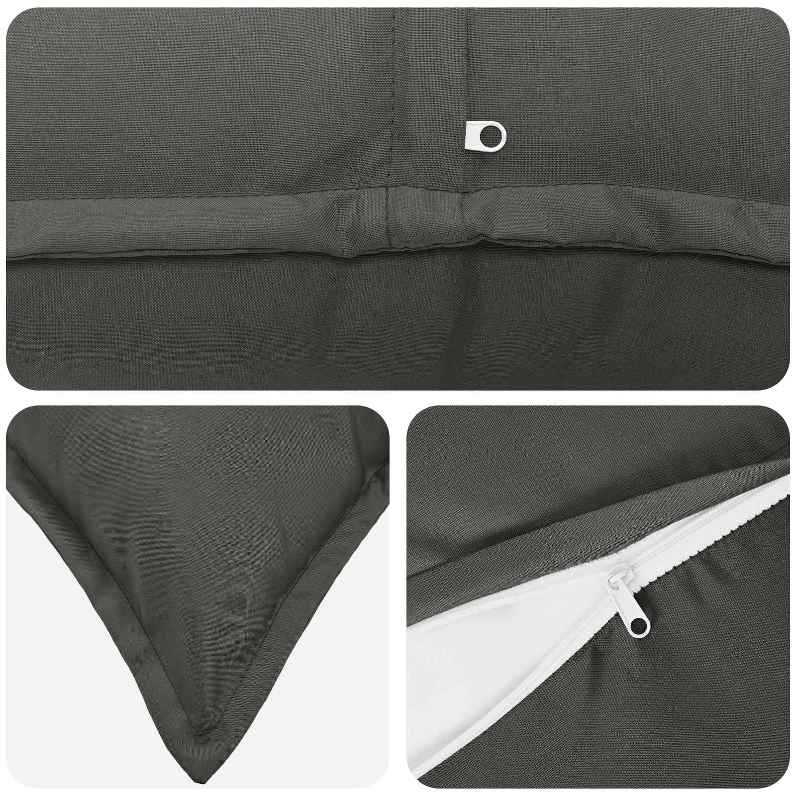Federa 2 pz HOUTEN Antracite 55 x 55 cm Poliestere