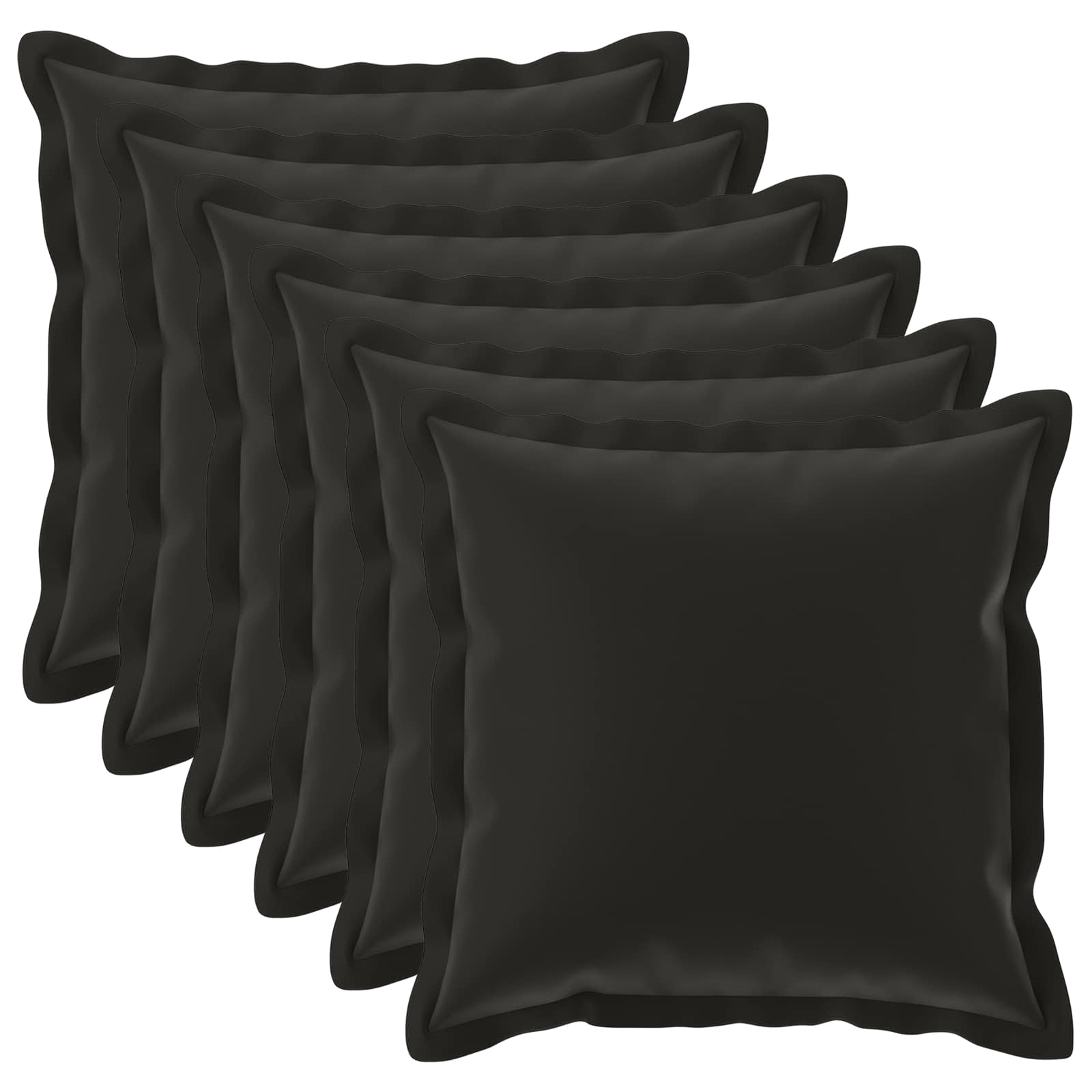 Federa 6 pz HOUTEN Nero 55 x 55 cm Poliestere