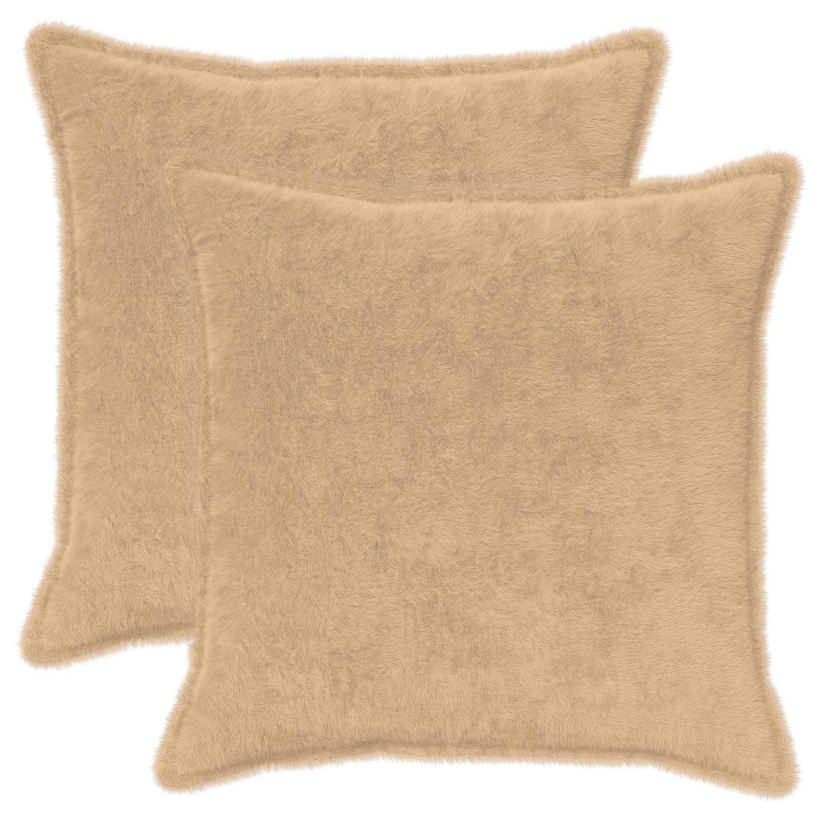 Federa 2 pz HOUTEN Crema 55 x 55 cm Pelliccia di Coniglio Finta
