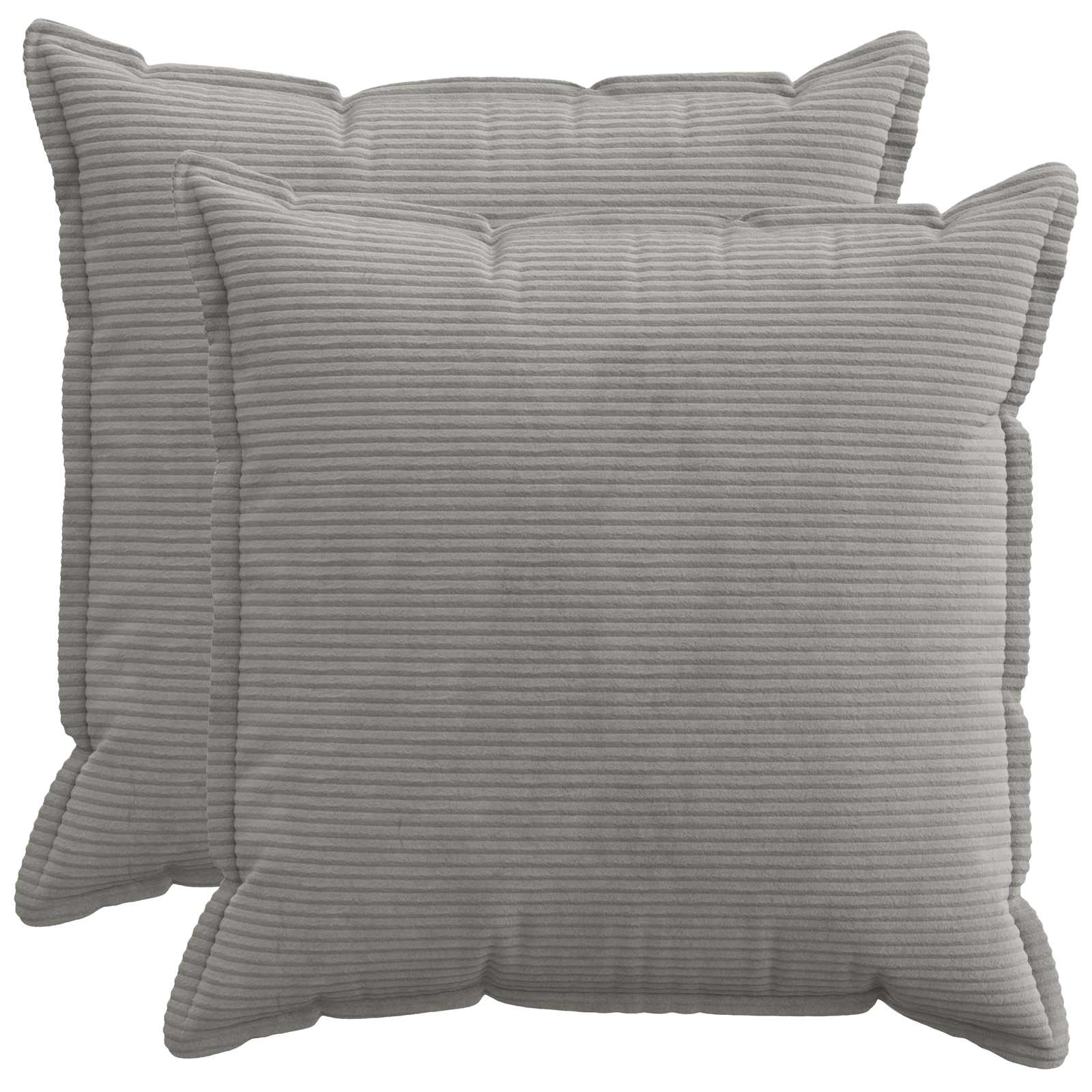 Federa 2 pz HOUTEN Grigio Chiaro 60 x 60 cm corduroy