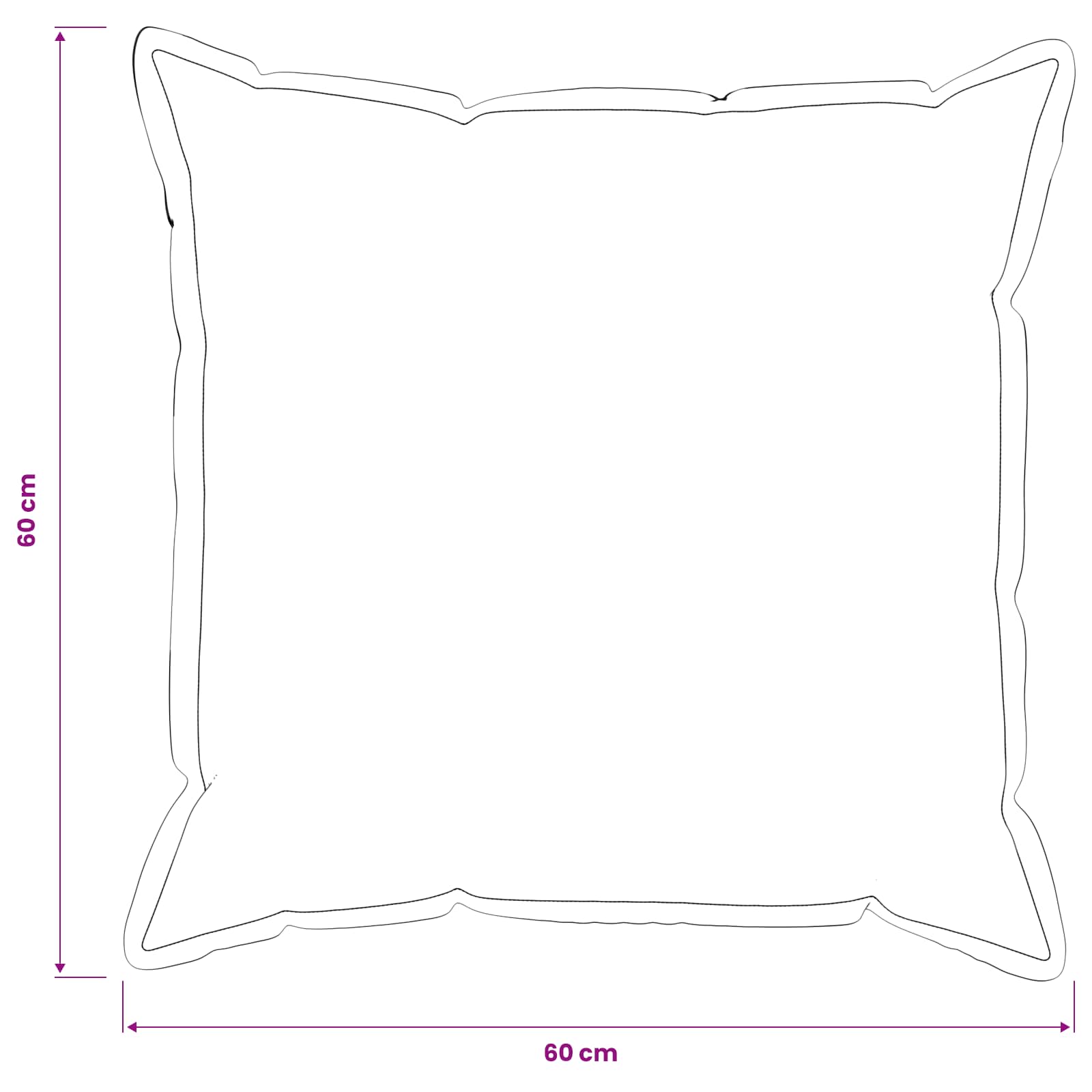 Federa 2 pcs HOUTEN Nero 60 x 60 cm Bouclé