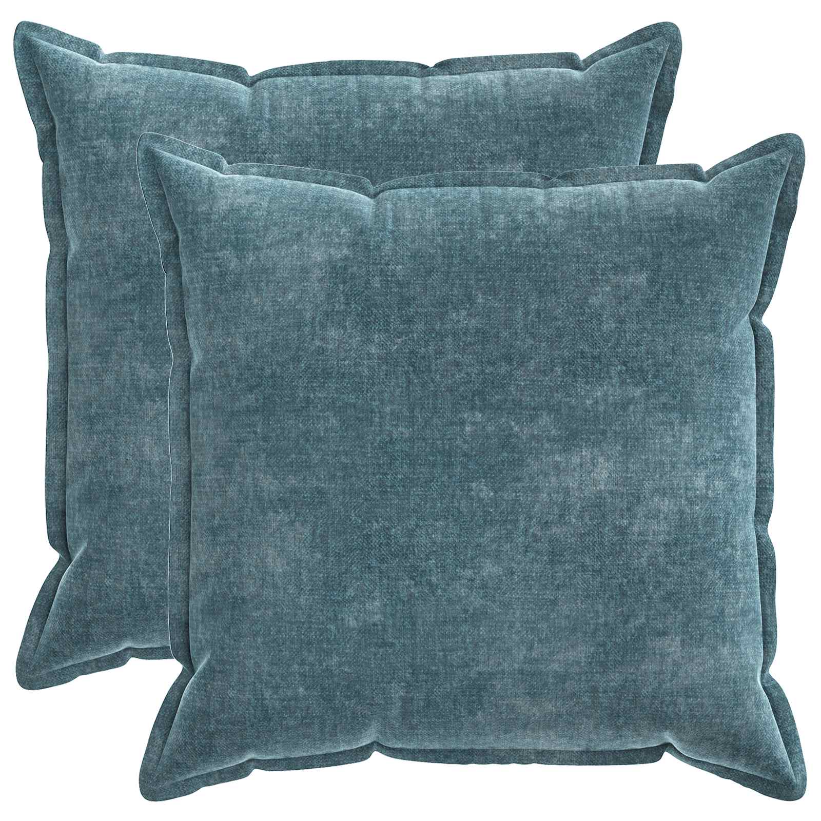 Federa 2 pz HOUTEN Blu 60 x 60 cm Tessuto Chenille