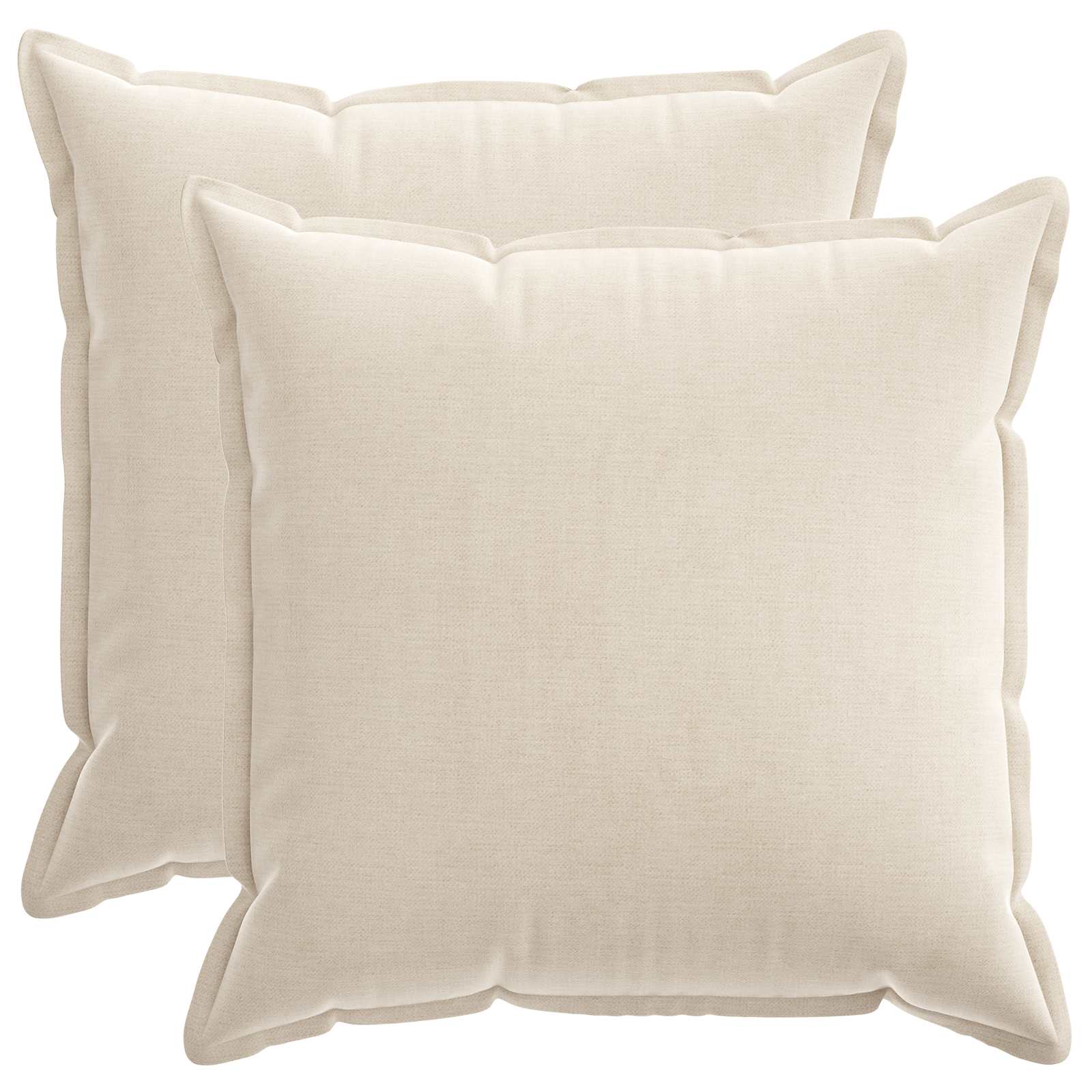 Federa 2 pz HOUTEN Crema 60 x 60 cm Tessuto Chenille