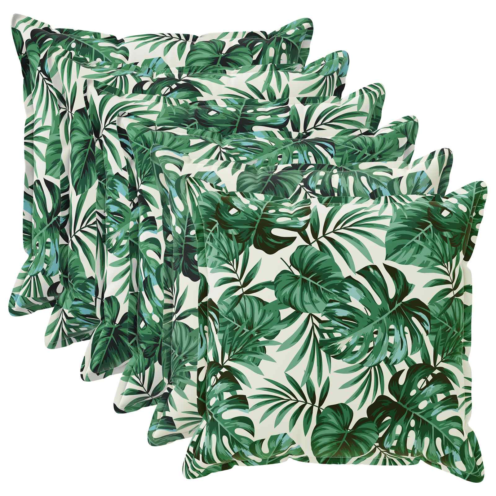 Federa 6 pz HOUTEN Motivo a Foglie 60 x 60 cm Poliestere