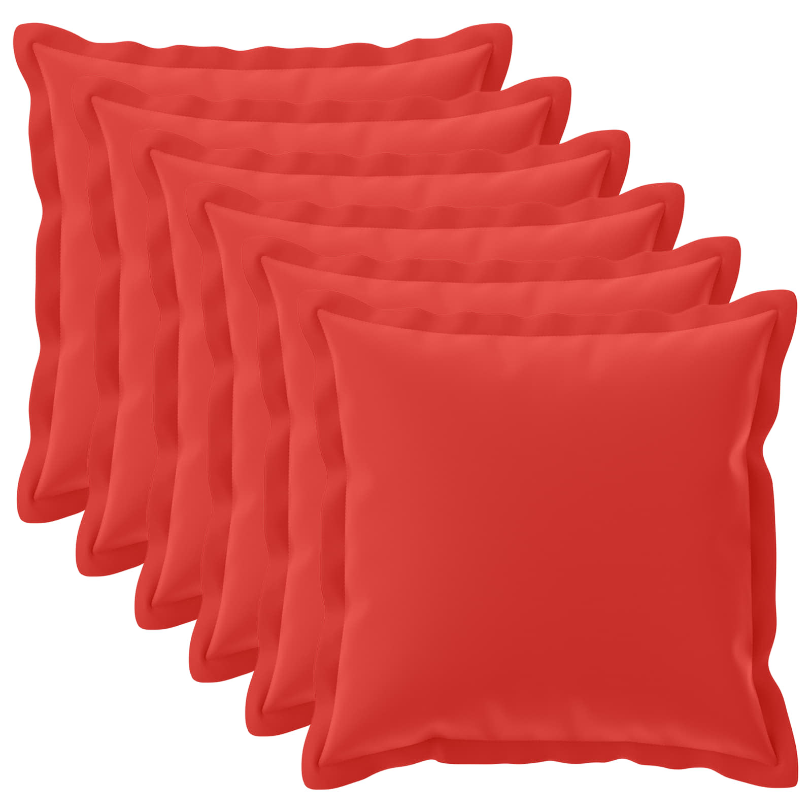 Federa 6 pz HOUTEN Rosso 60 x 60 cm Poliestere