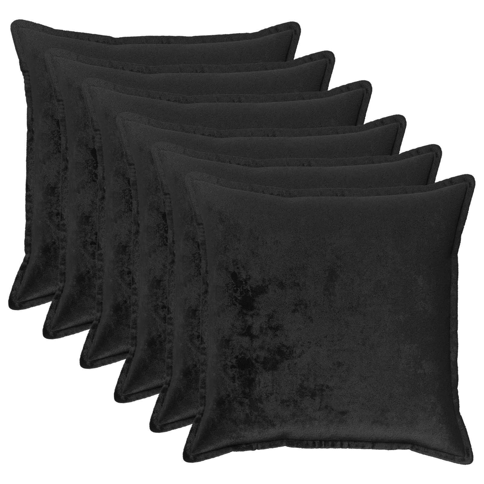 Federa 6 pcs HOUTEN Nero 60 x 60 cm Flanella