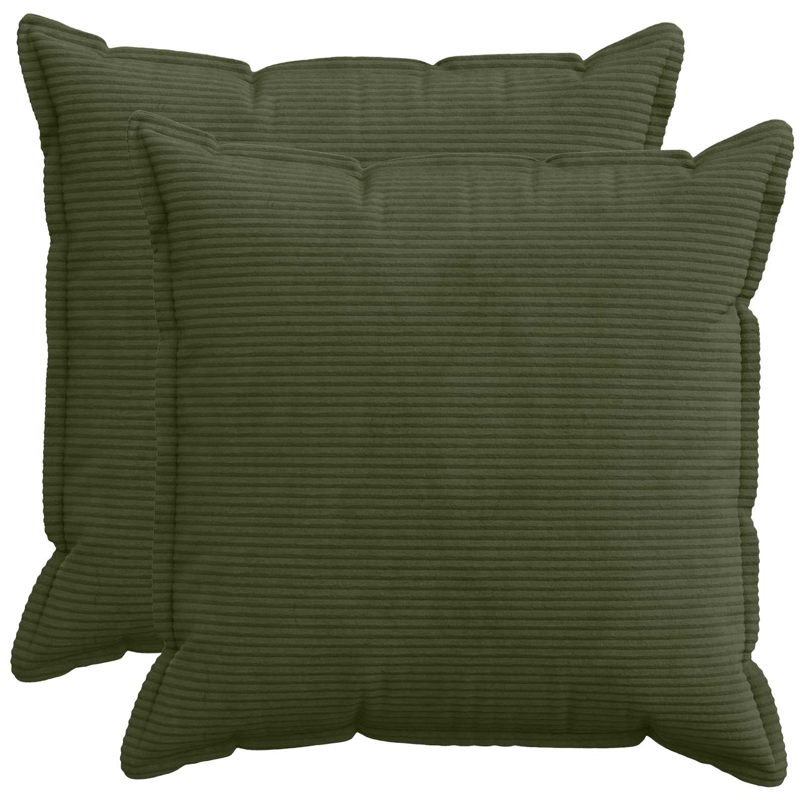 Federa 2 pz HOUTEN Verde 65 x 65 cm corduroy