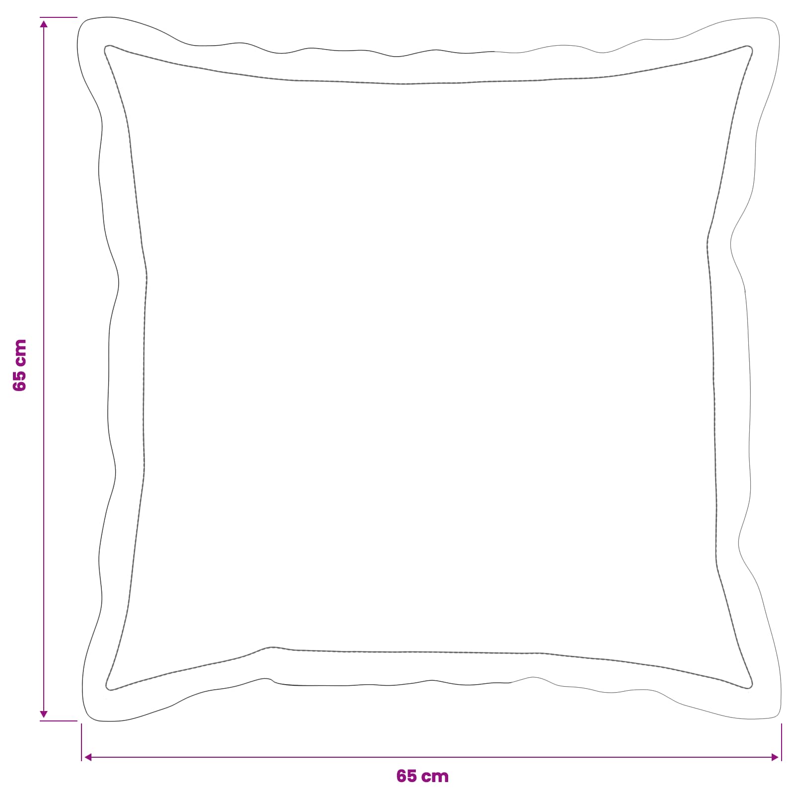 Federa 6 pz HOUTEN Marrone 65 x 65 cm Tessuto Chenille