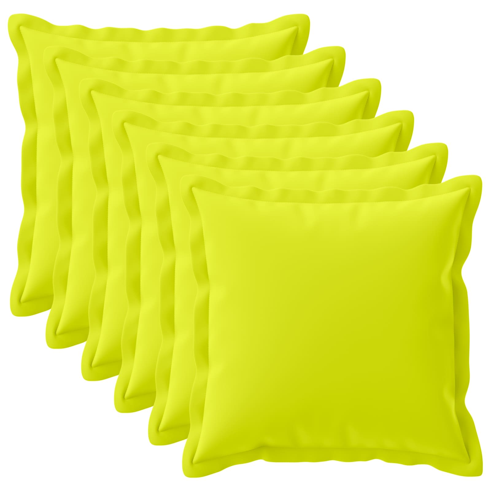 Federa 6 pz HOUTEN Verde brillante. 65 x 65 cm Poliestere