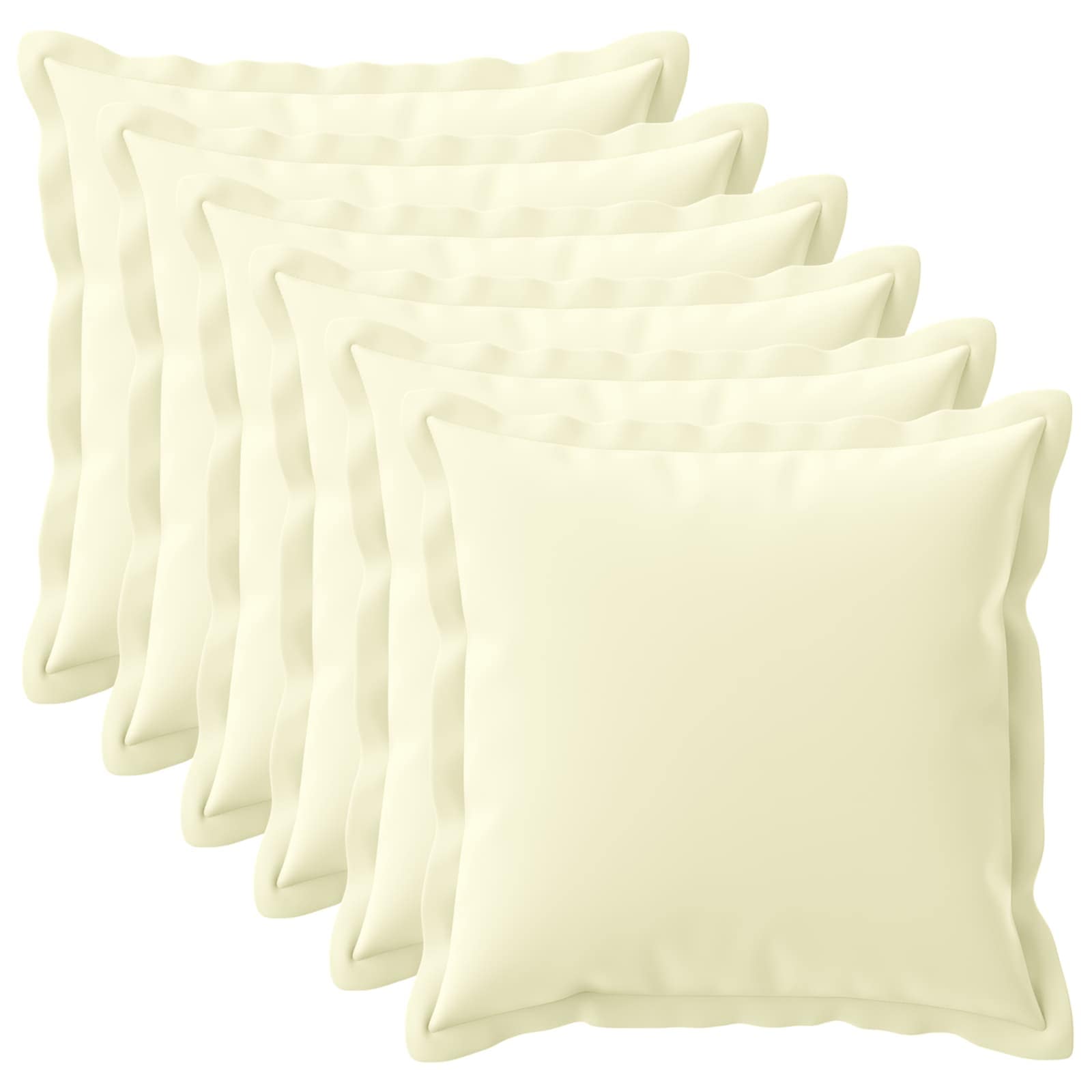 Federa 6 pz HOUTEN Crema 65 x 65 cm Poliestere