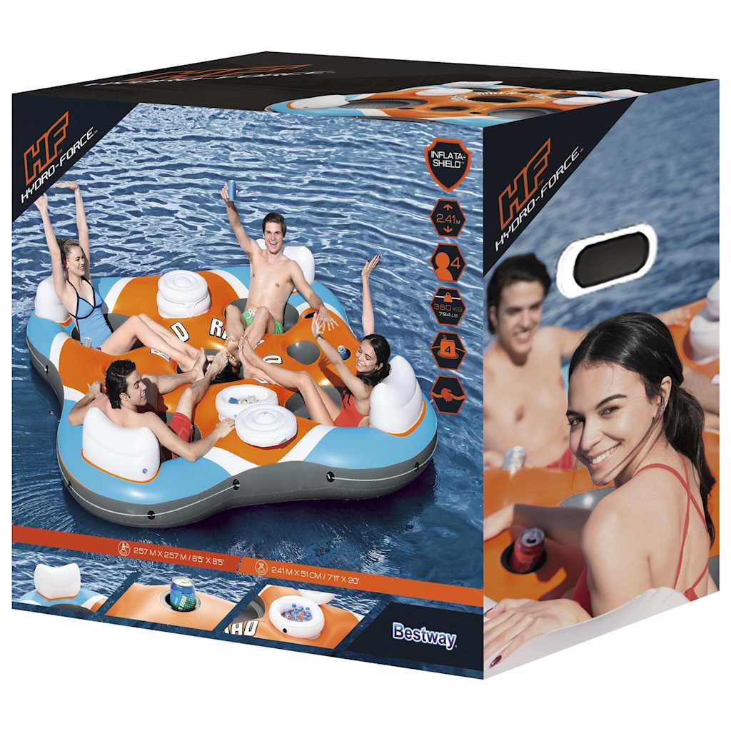 Bestway Isola Galleggiante Hydro Force Rapid Rider 257x257 cm 360 kg