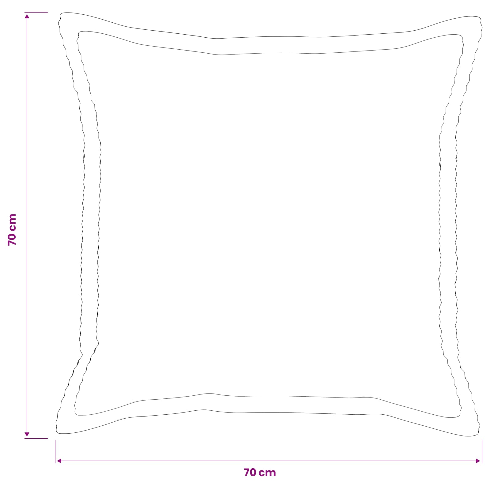 Federa 2 pz HOUTEN Grigio Chiaro 70 x 70 cm corduroy