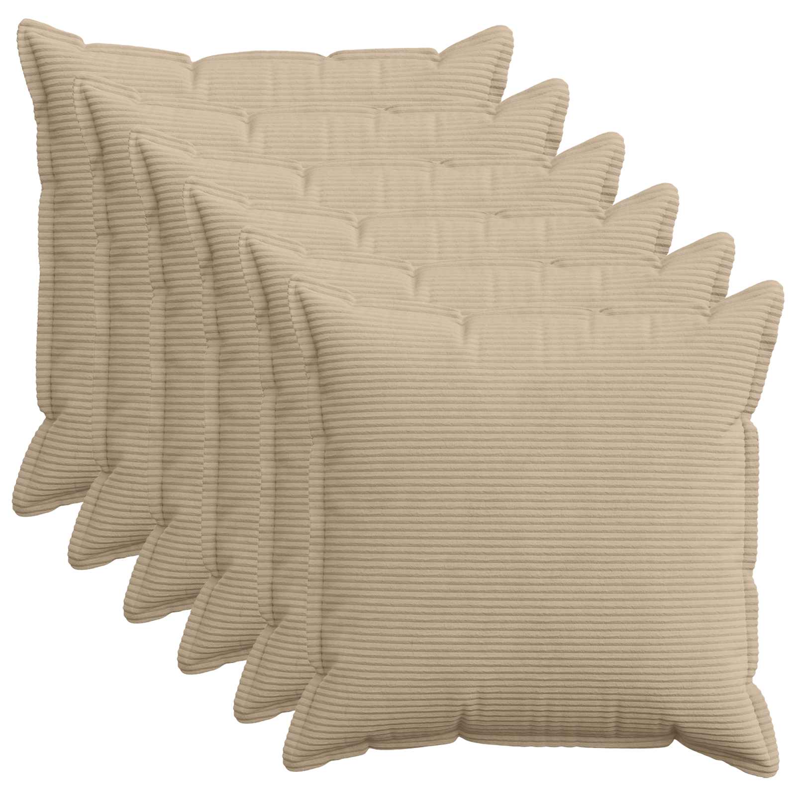 Federa 6 pz HOUTEN Tortora 70 x 70 cm corduroy