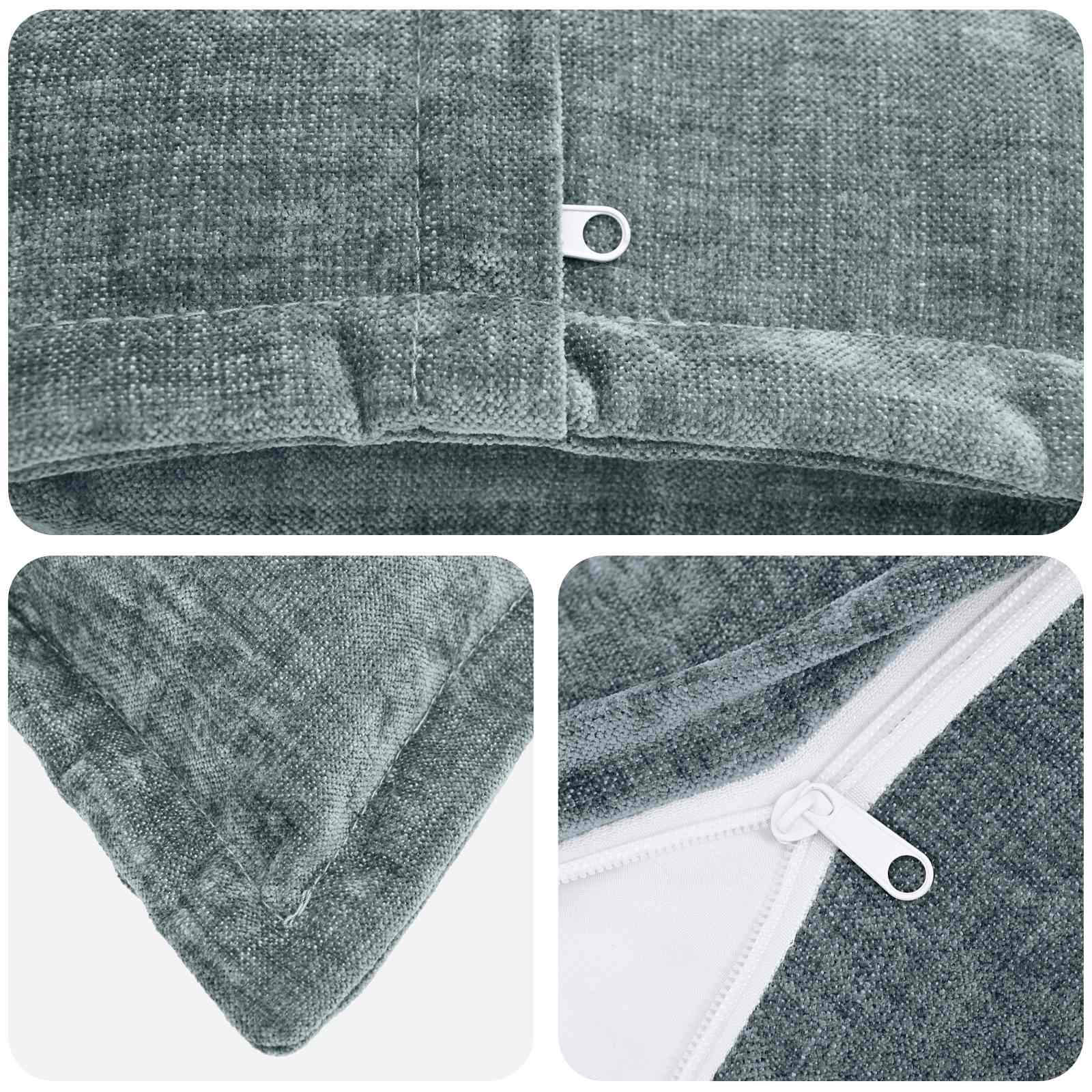 Federa 2 pz HOUTEN Azzurro 70 x 70 cm Tessuto Chenille