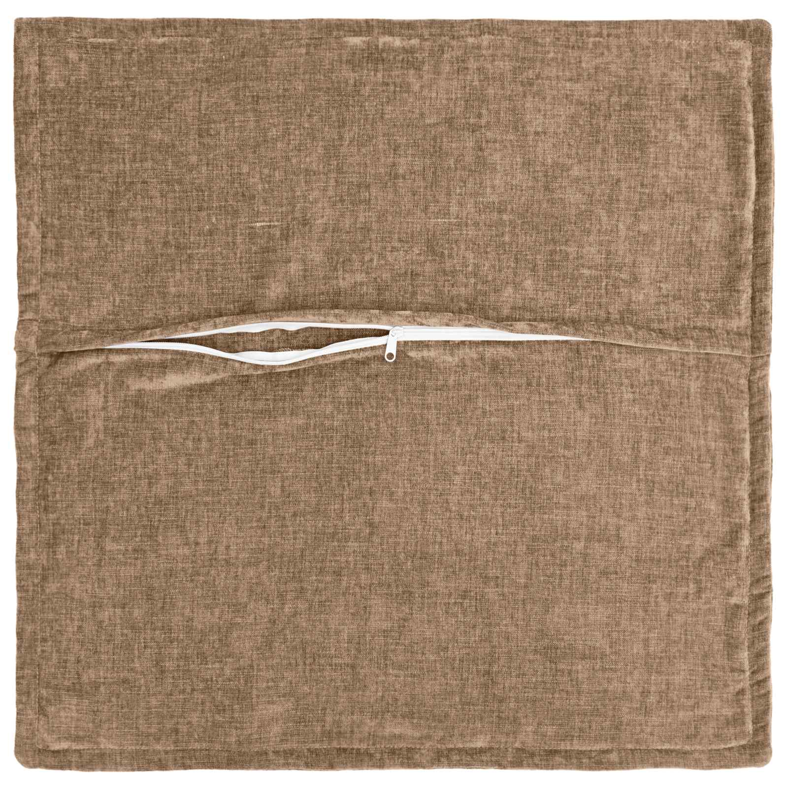Federa 6 pz HOUTEN Marrone 70 x 70 cm Tessuto Chenille