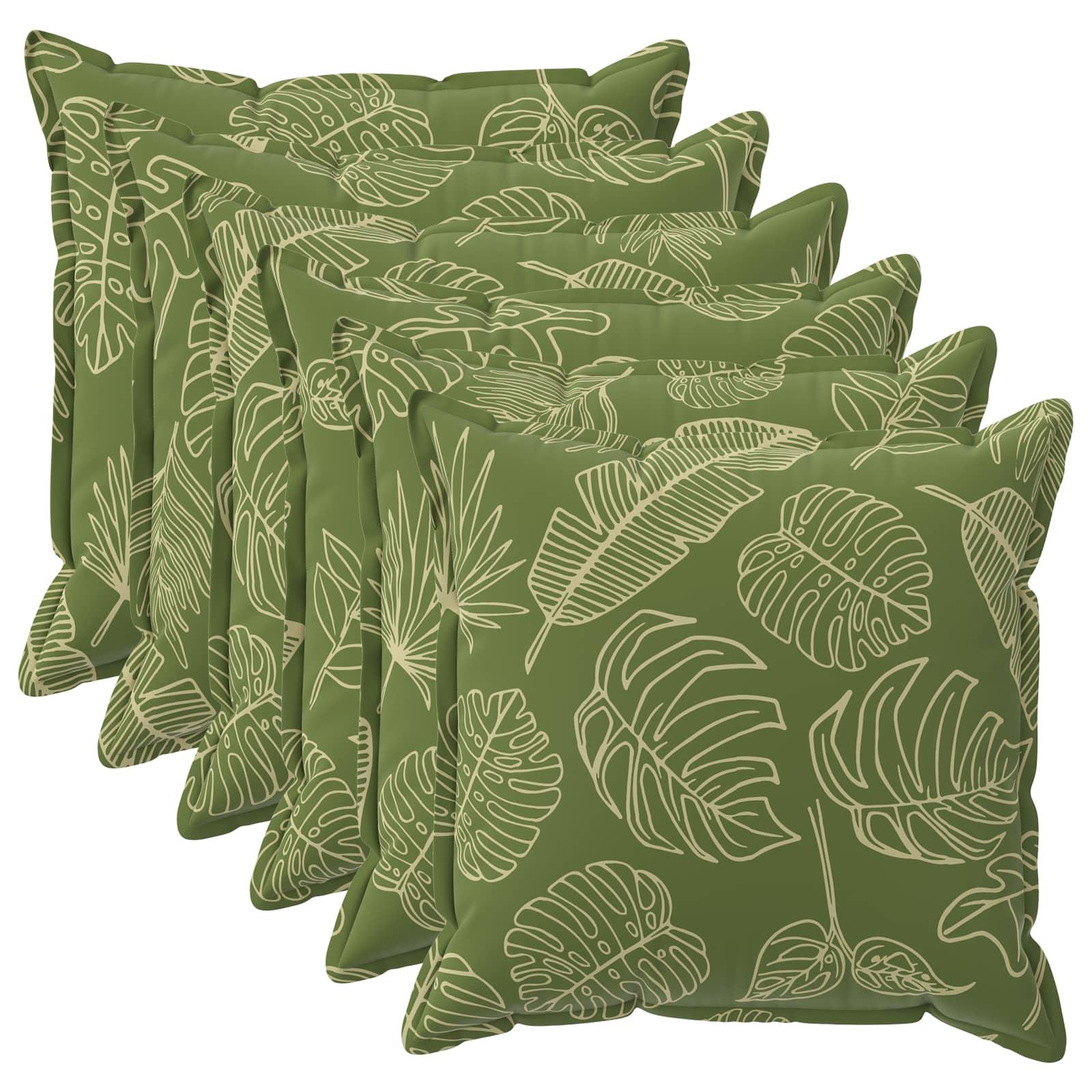 Federa 6 pz HOUTEN Design a foglia 70 x 70 cm Poliestere