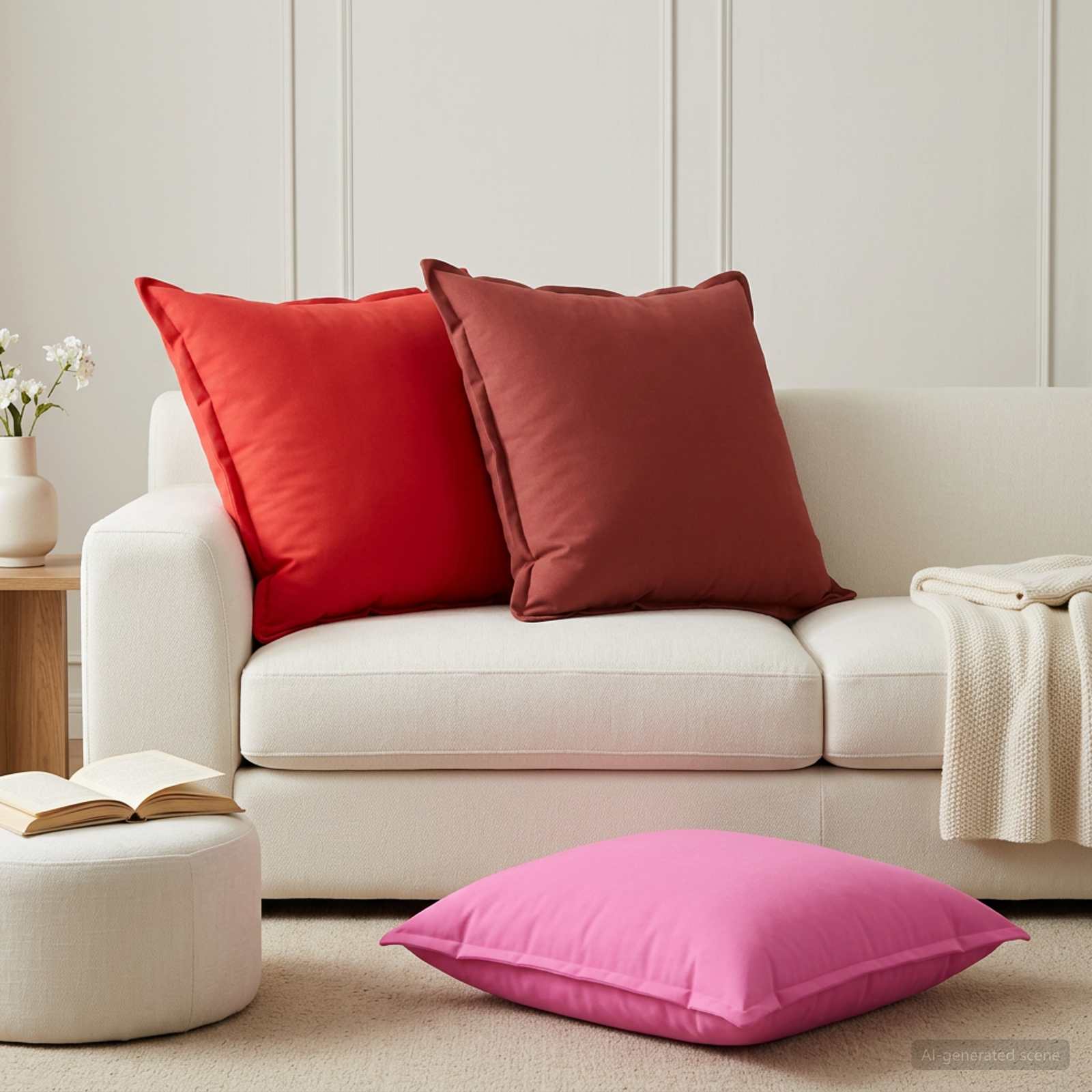 Federa 2 pz HOUTEN Rosa 70 x 70 cm Poliestere