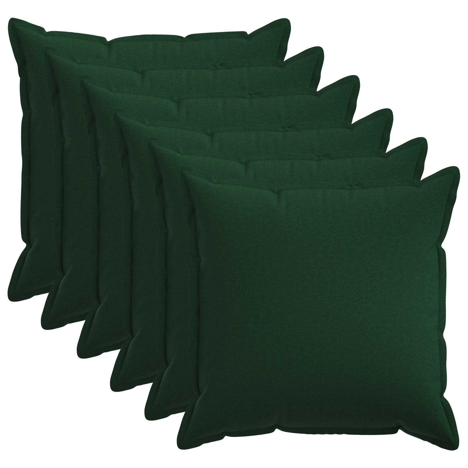 Federa 6 pz HOUTEN Verde Scuro 80 x 80 cm Lino