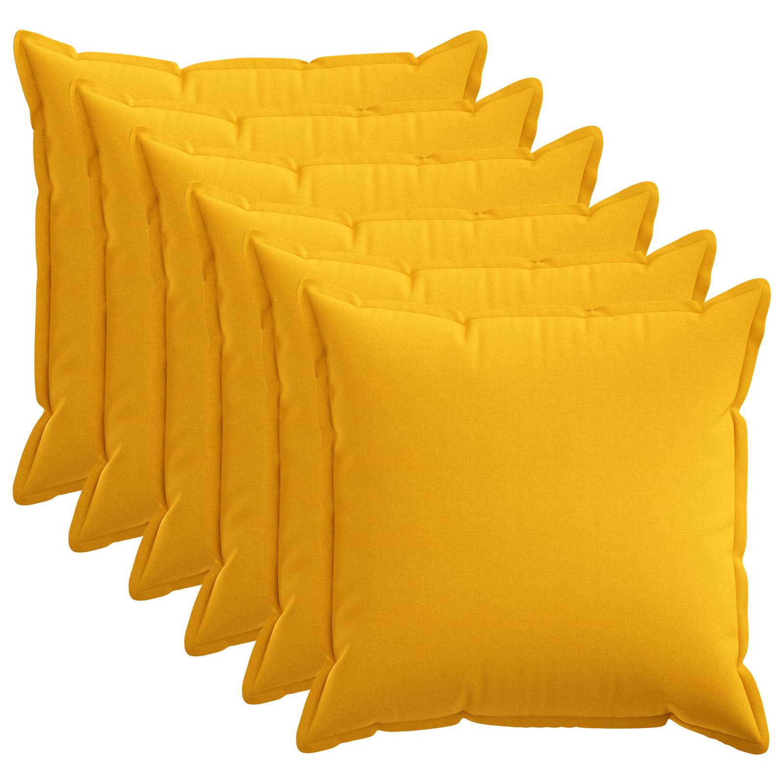 Federa 6 pz HOUTEN Giallo Chiaro 80 x 80 cm Lino
