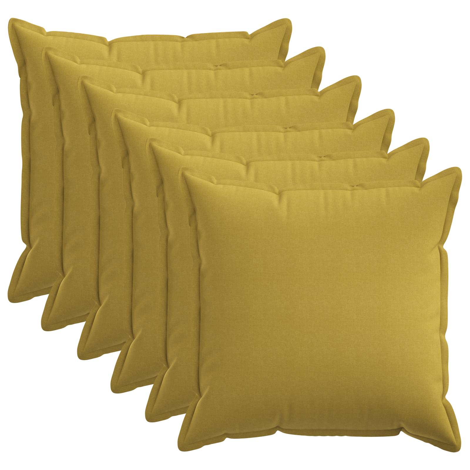 Federa 6 pcs HOUTEN Verde chiaro 80 x 80 cm Lino