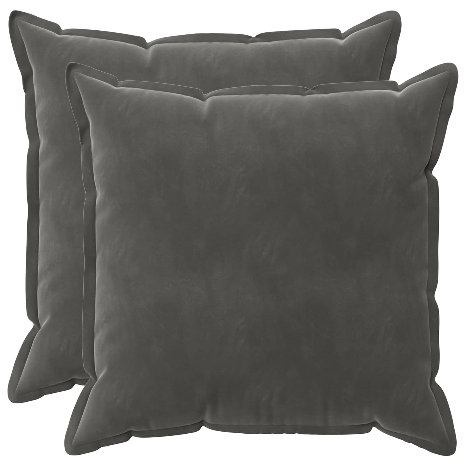 Federa 2 pcs HOUTEN Grigio Scuro 80 x 80 cm Velluto