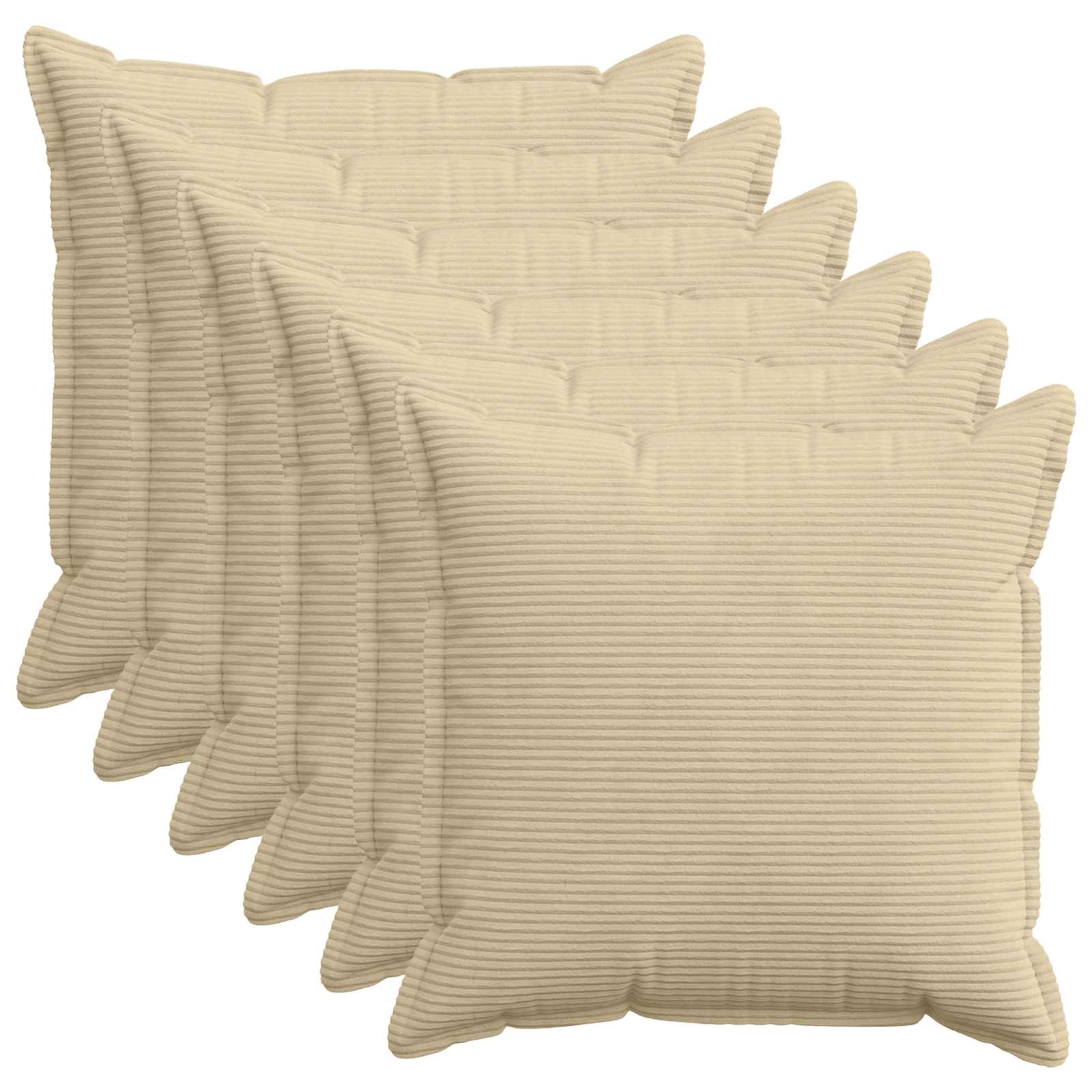 Federa 6 pz HOUTEN Grigio Verde Chiaro 80 x 80 cm corduroy