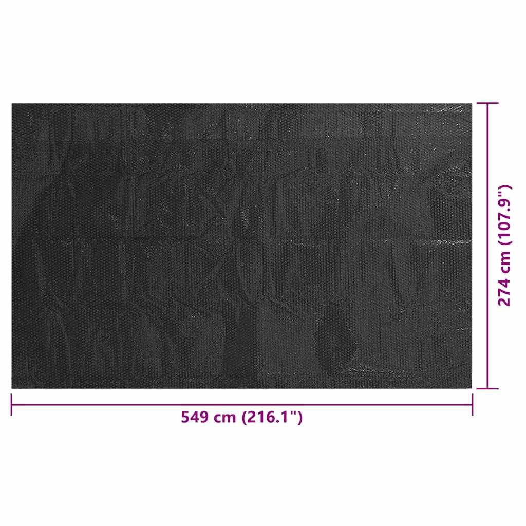 Copertura per Piscina Nera 549x274 cm PE