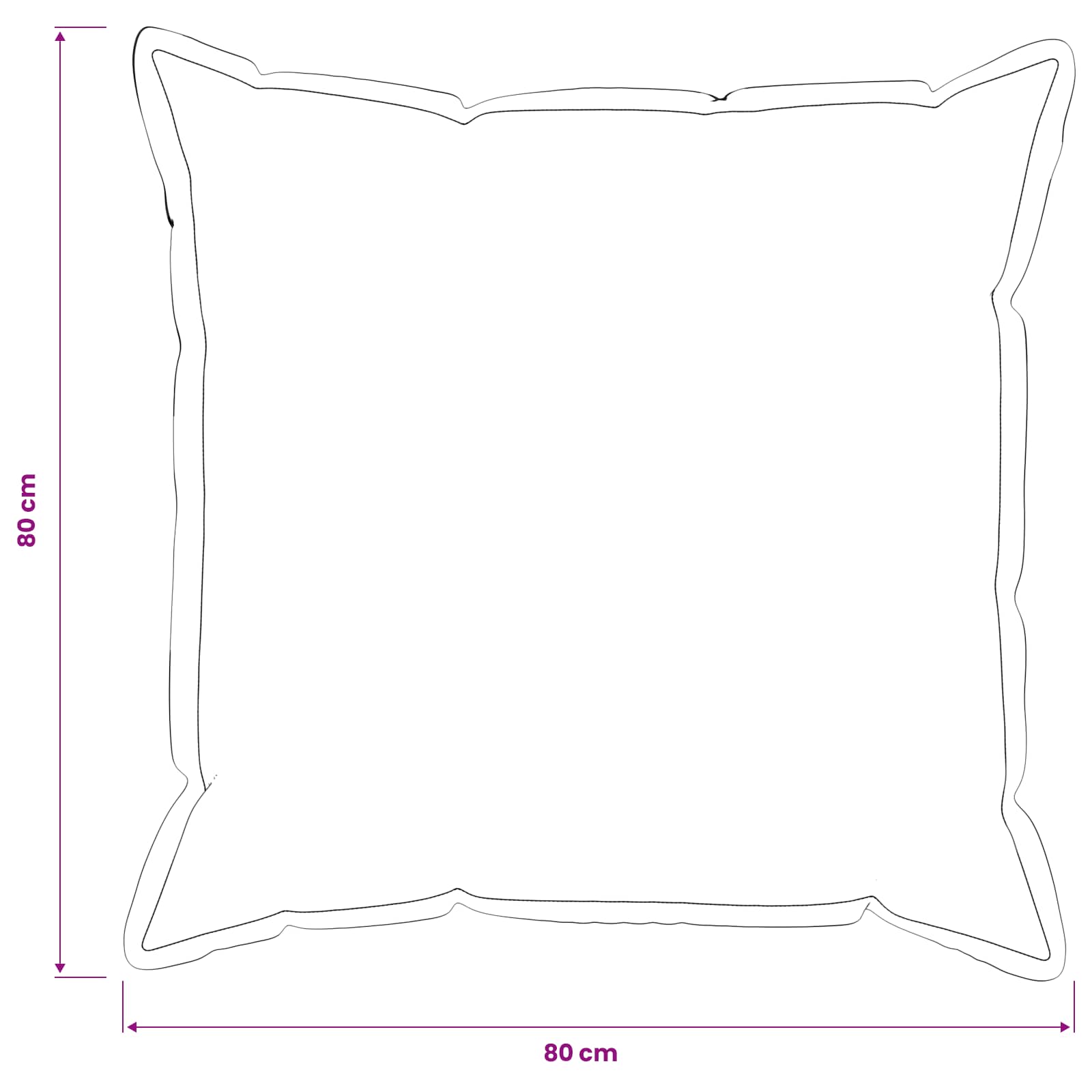 Federa 6 pcs HOUTEN Crema 80 x 80 cm Bouclé