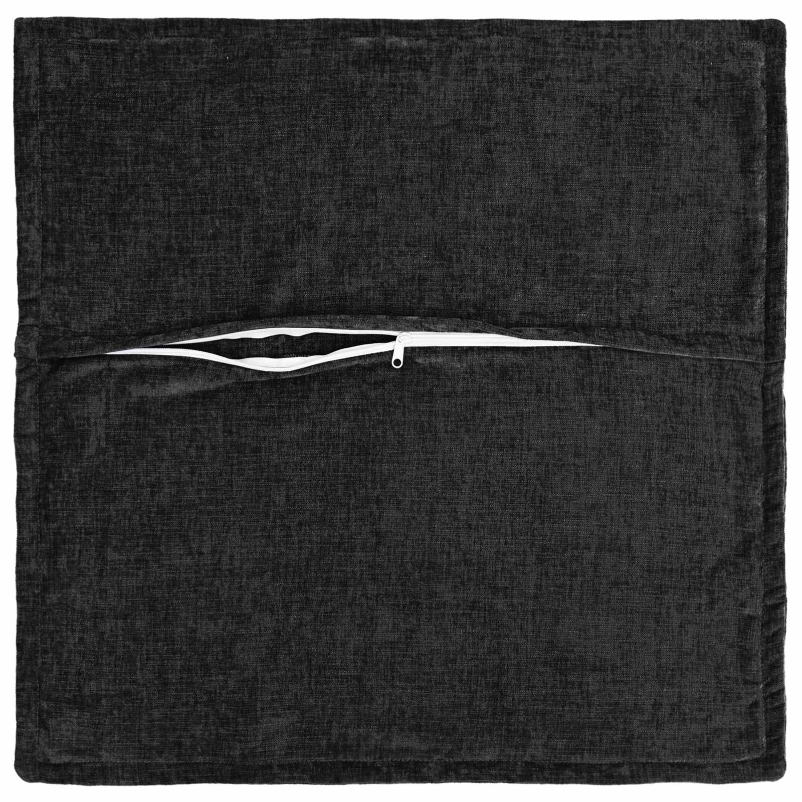 Federa 6 pz HOUTEN Antracite 80 x 80 cm Tessuto Chenille