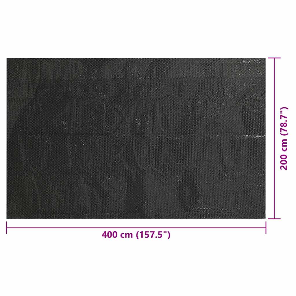 Copertura per Piscina Nera 400x200 cm PE