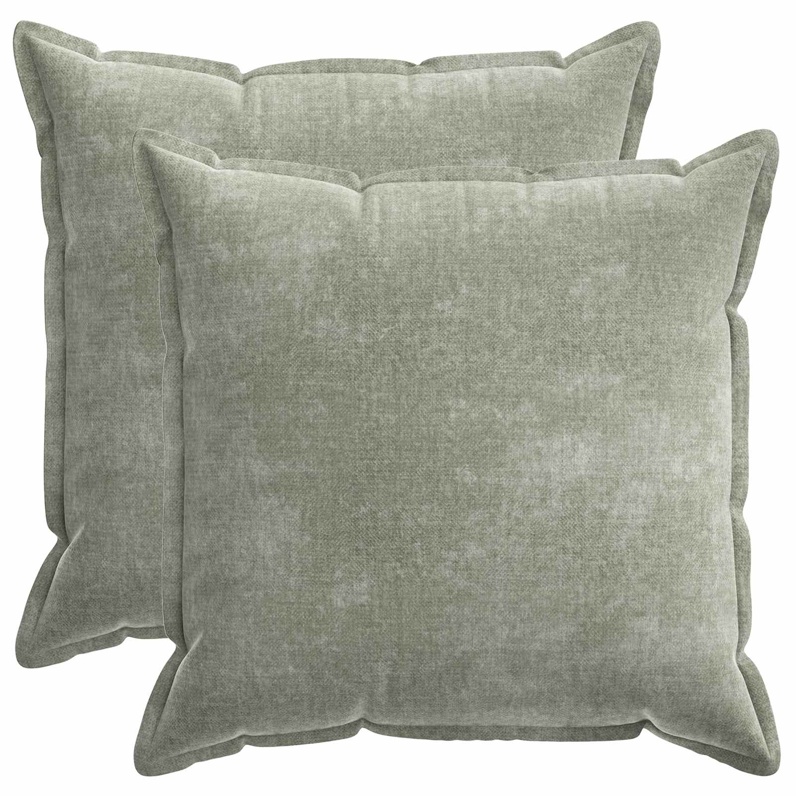 Federa 2 pz HOUTEN Verde 80 x 80 cm Tessuto Chenille