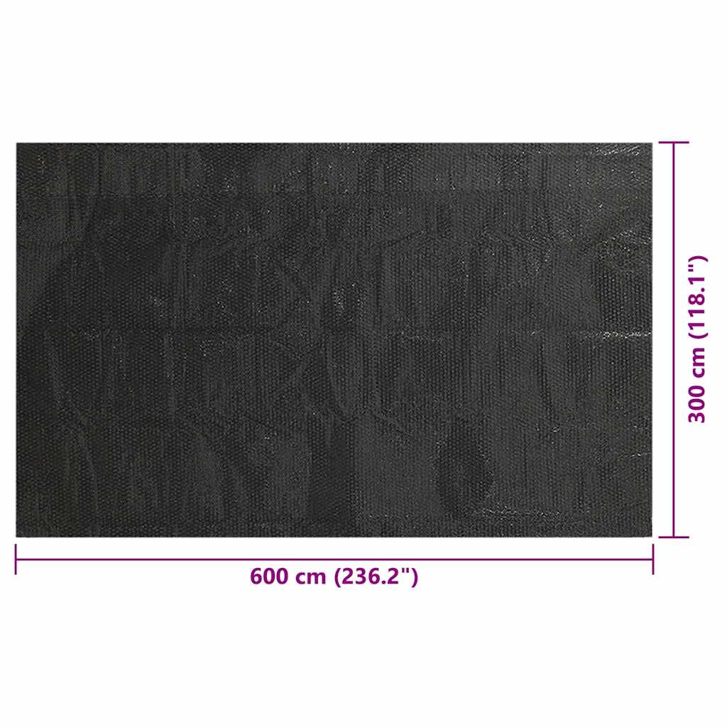 Copertura per Piscina Nera 600x300 cm PE