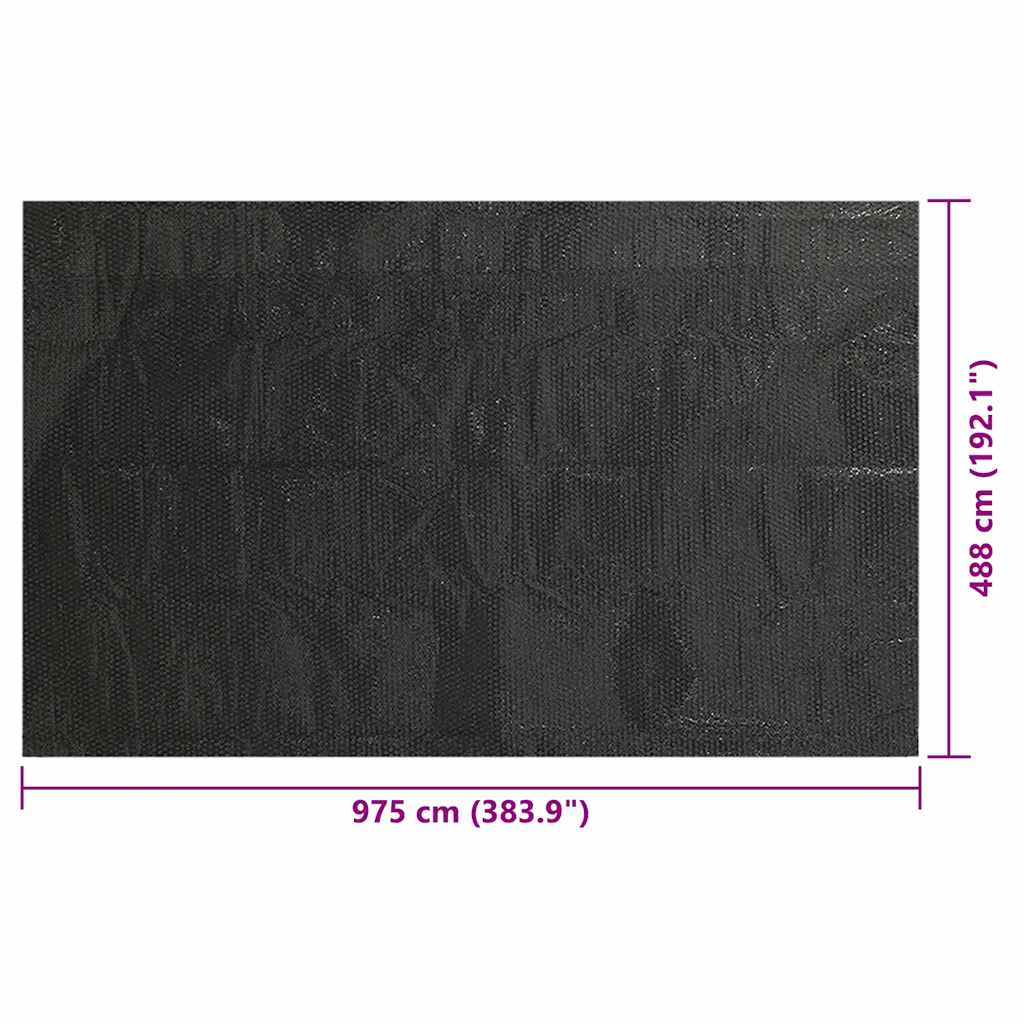 Copertura per Piscina Nera 975x488 cm in PE