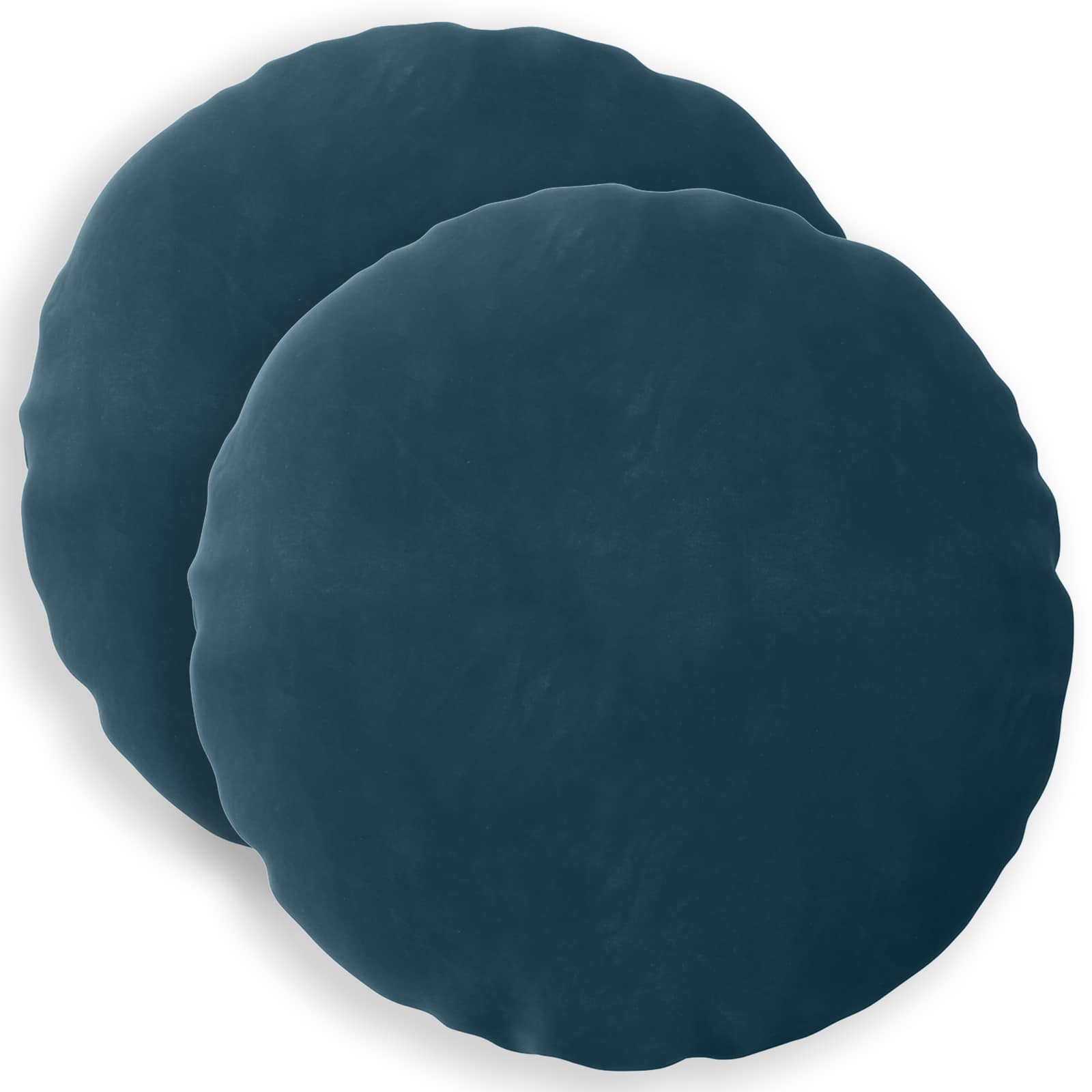 Federa 2 pcs HEERLEN Blu Ø 30 cm Velluto