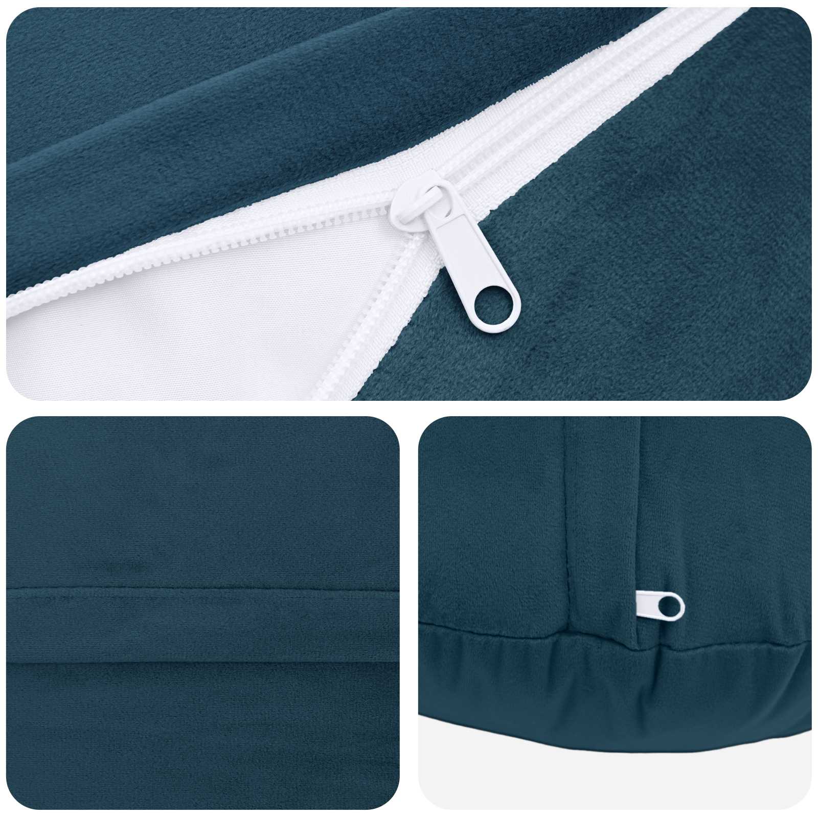 Federa 2 pcs HEERLEN Blu Ø 30 cm Velluto