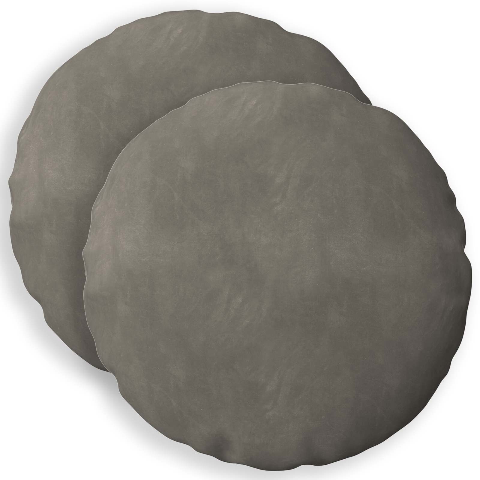 Federa 2 pcs HEERLEN Grigio Chiaro Ø 30 cm Velluto