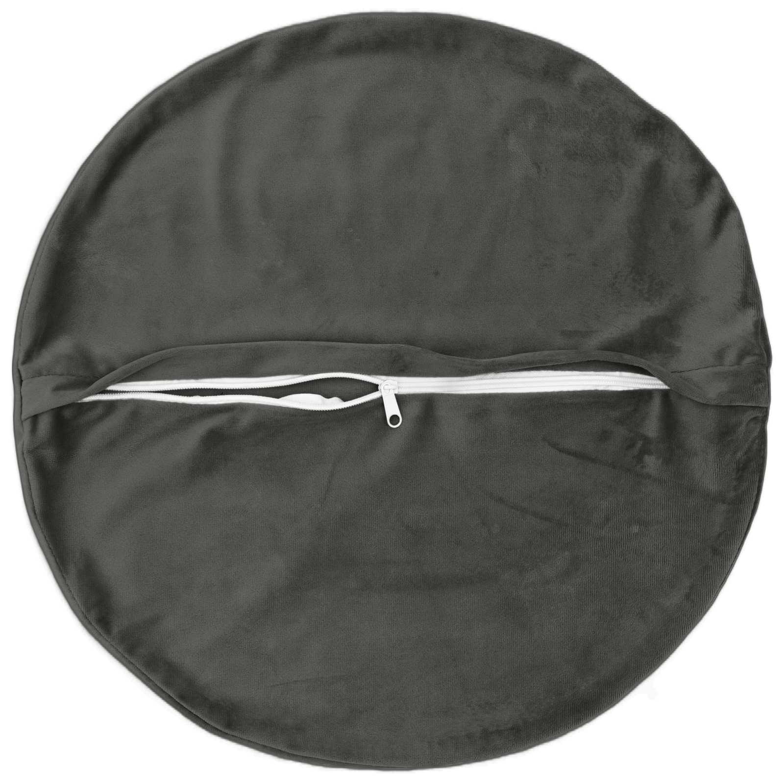 Federa 2 pcs HEERLEN Grigio Scuro Ø 30 cm Velluto