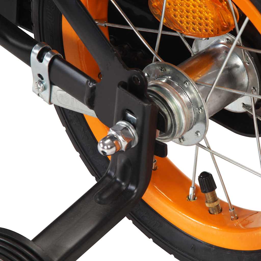 Bici per Bambini con Trasportino Frontale 12'' Nero e Arancione