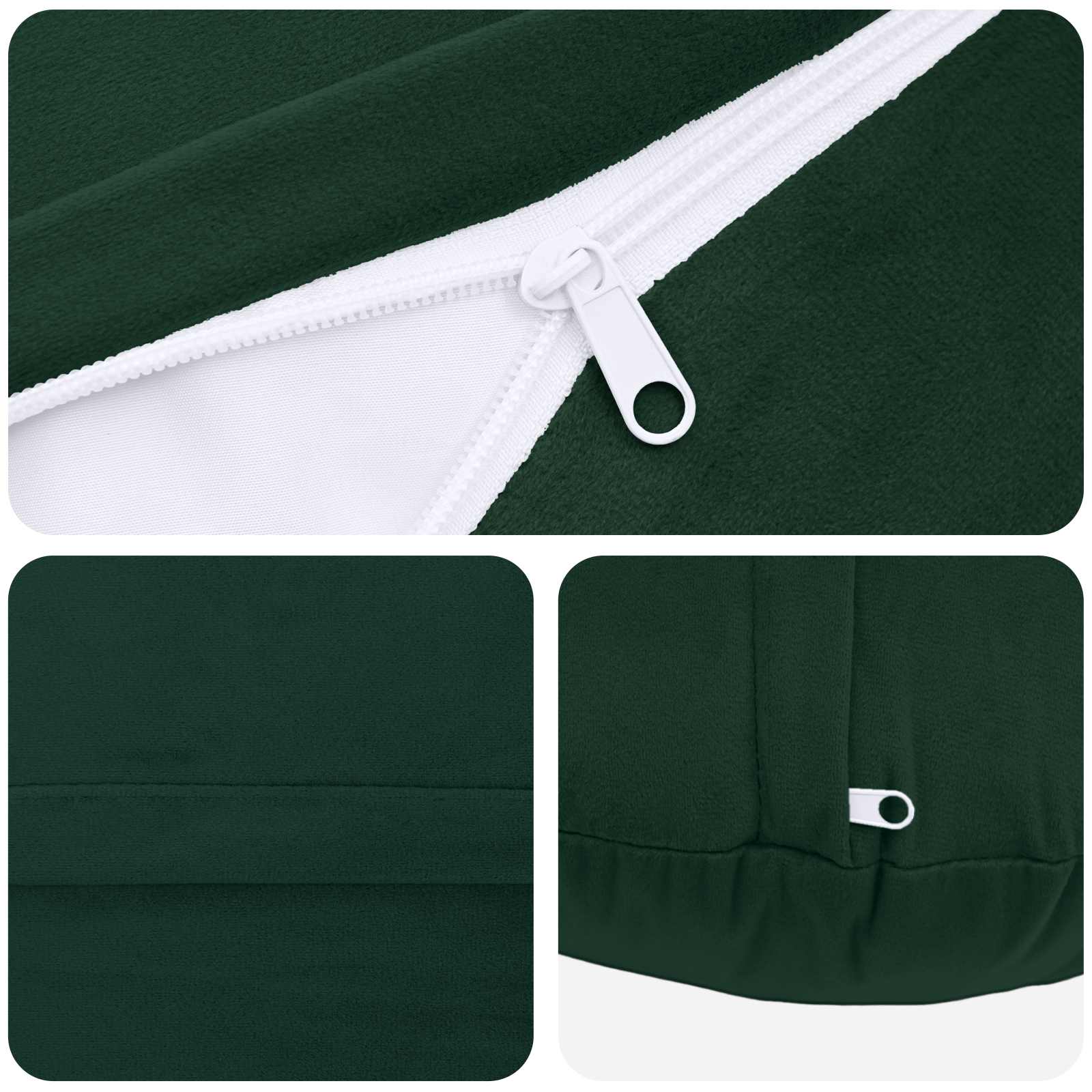 Federa 2 pcs HEERLEN Verde Scuro Ø 30 cm Velluto